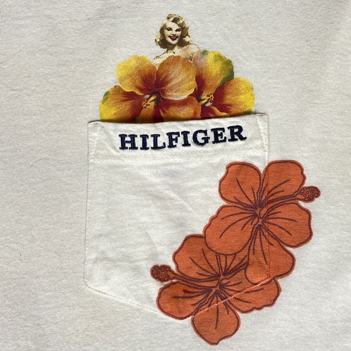 Tommy Hilfiger × Vintage Vintage Tommy Hilfiger Marilyn Monroe Flower Shirt Size US L / EU 52-54 / 3 - 7 Thumbnail
