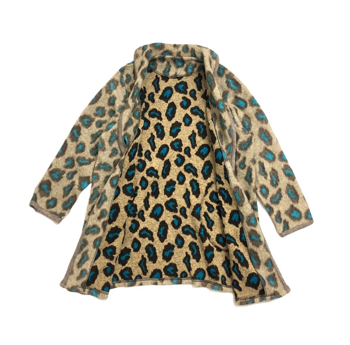 Outwear Style Cardigan Leopard Overprinted
