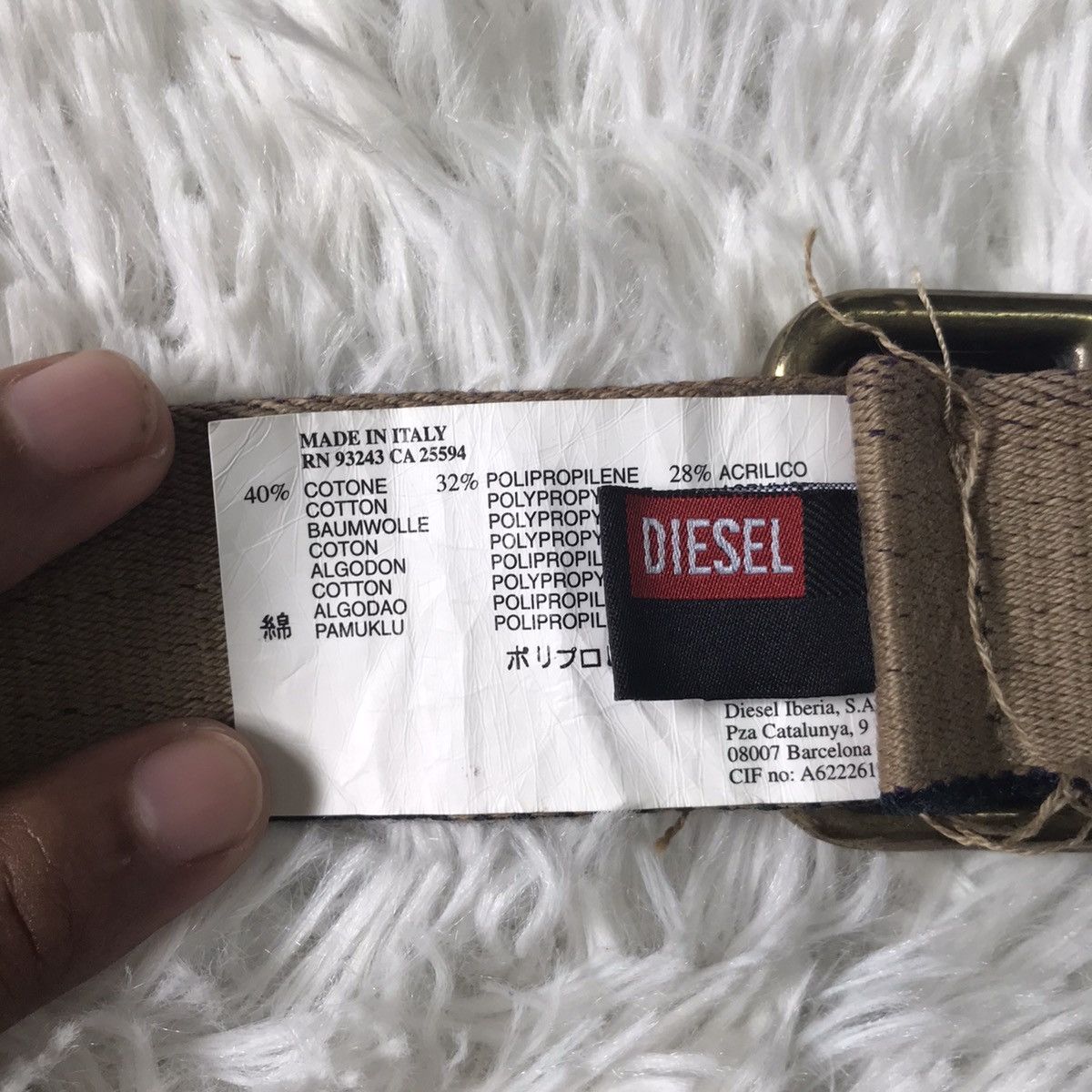 Diesel Rare Diesel Destroid Tape Style Belt Made in Italy Size ONE SIZE - 9 Thumbnail