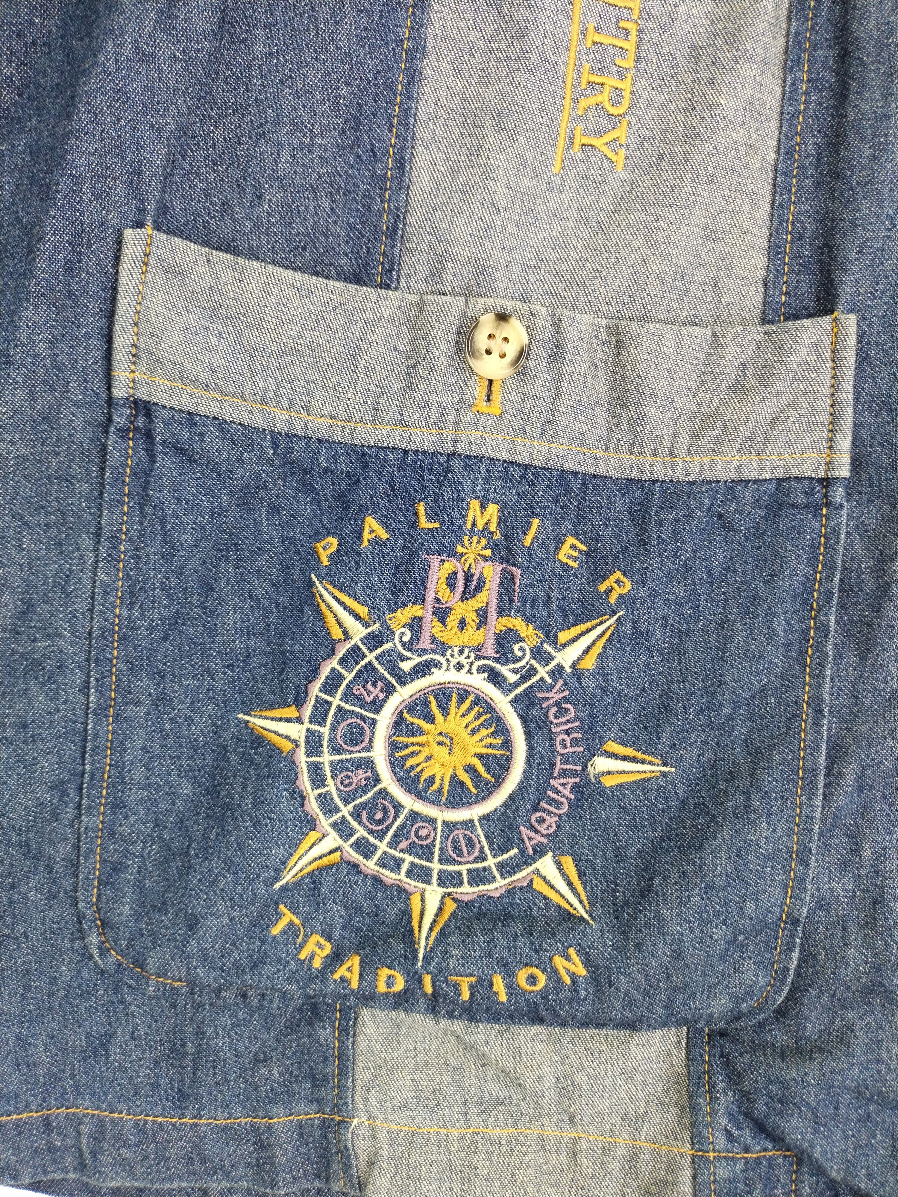 If Six Was Nine × Japanese Brand VINTAGE BONSKIP PATCHWORKS DENIM COAT AQUATRICK Size US XL / EU 56 / 4 - 5 Thumbnail