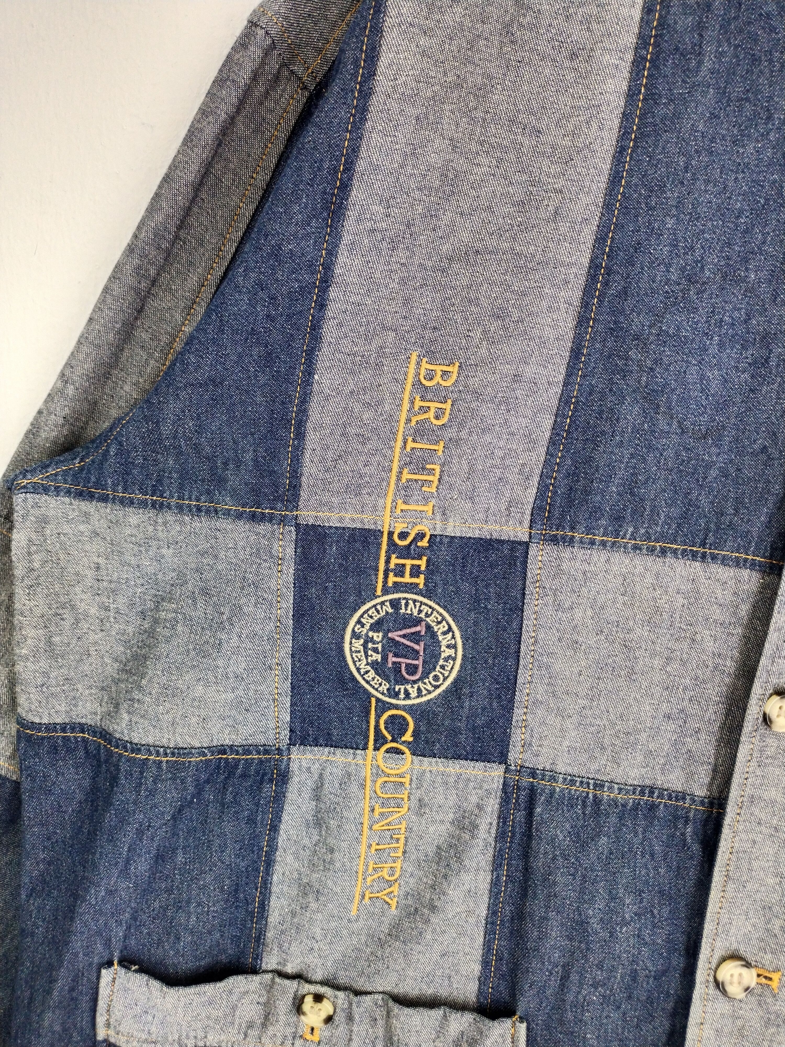If Six Was Nine × Japanese Brand VINTAGE BONSKIP PATCHWORKS DENIM COAT AQUATRICK Size US XL / EU 56 / 4 - 6 Thumbnail