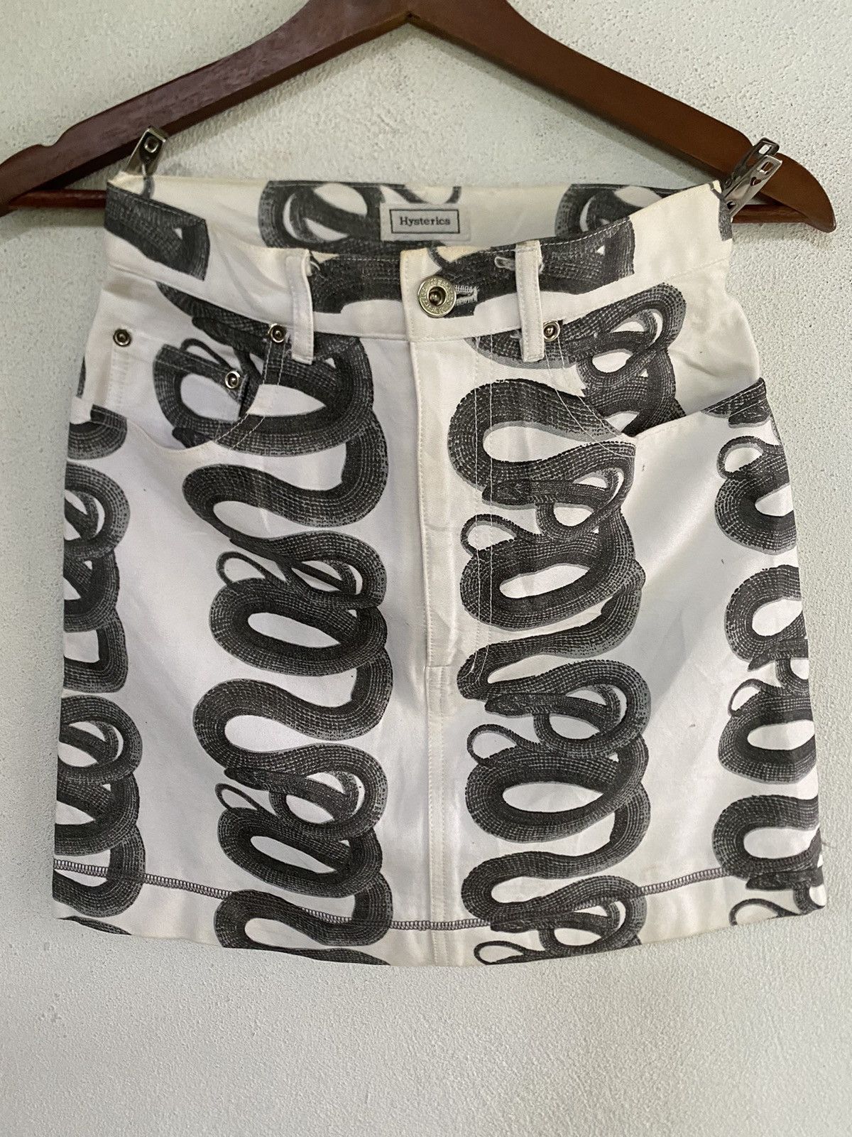 Designer Hysteric Glamour Snake Motif Skirt Size 24" / US 00 / IT 34 - 1 Thumbnail