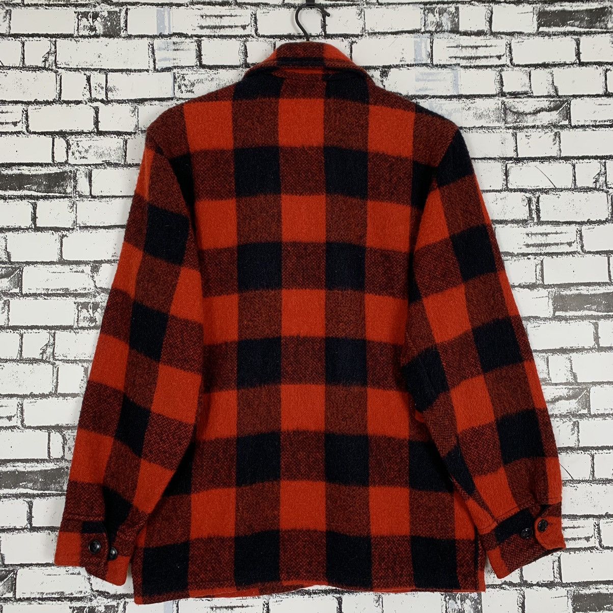 Vintage 60/70S VINTAGE RED CHECKED FLANEL ZIP SHIRT WOOL Size US M / EU 48-50 / 2 - 6 Thumbnail