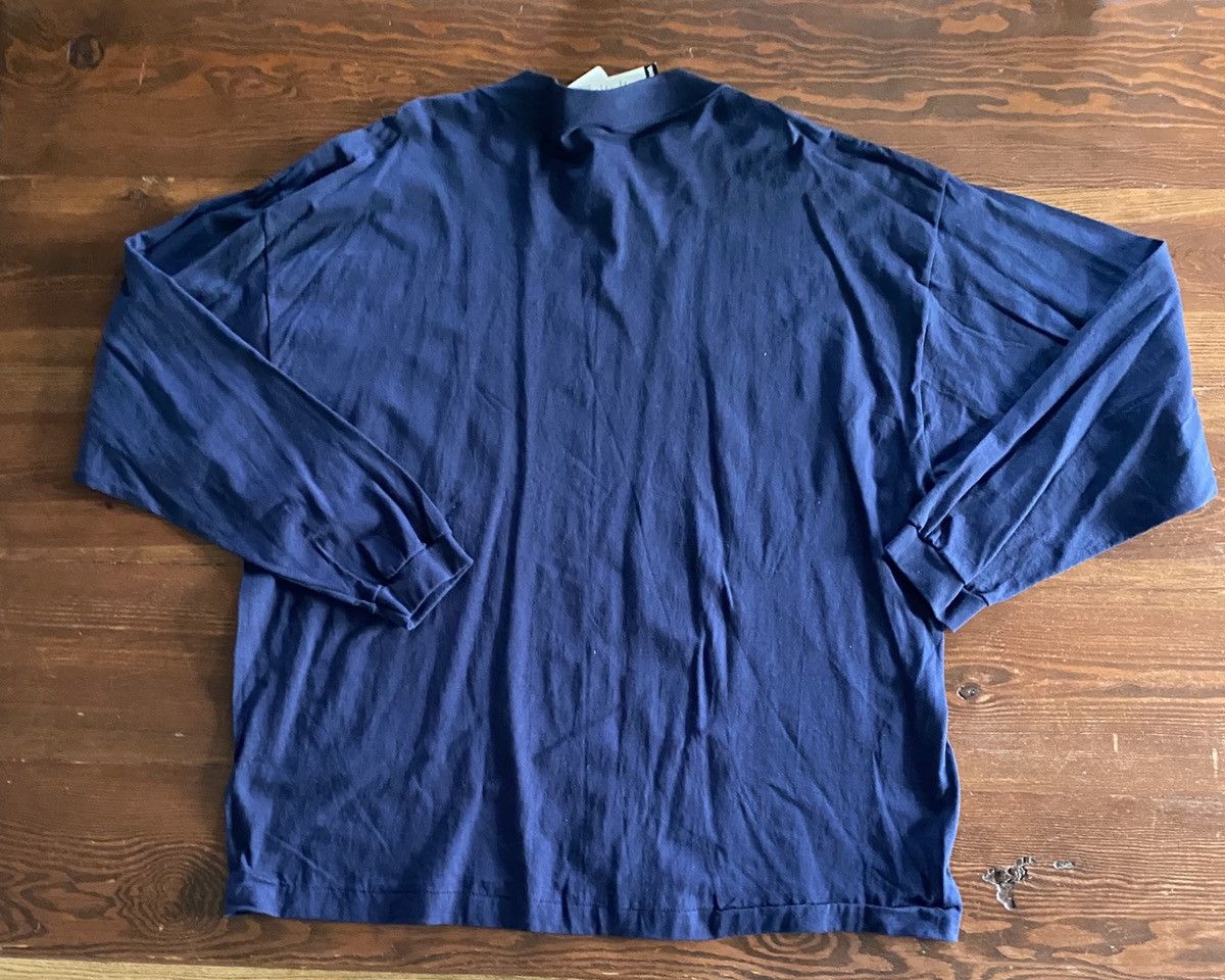 Basic Editions Vintage NWT 90’s Navy Blank Single Stitch Long Sleeve Tee Size US XL / EU 56 / 4 - 11 Thumbnail