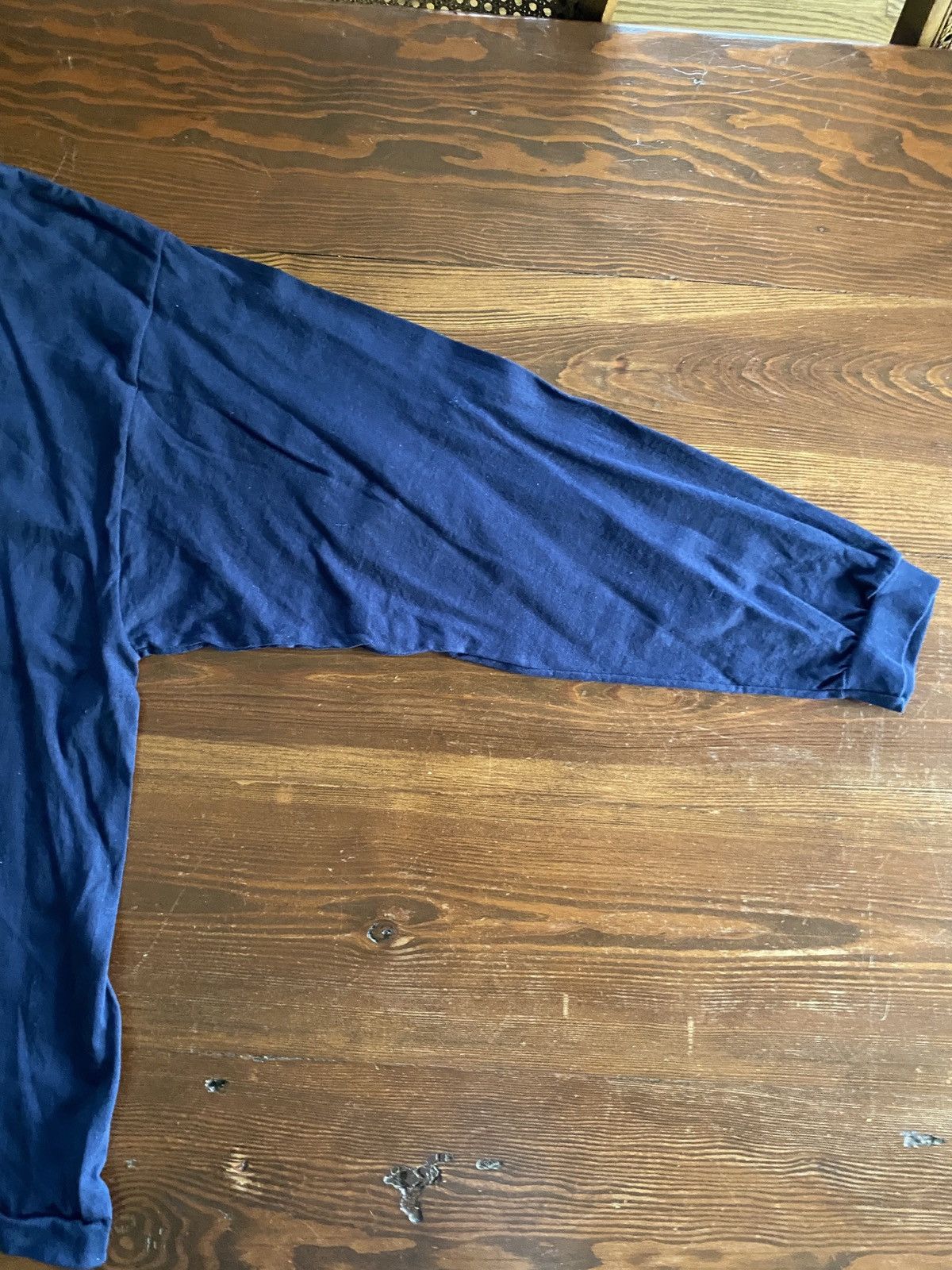 Basic Editions Vintage NWT 90’s Navy Blank Single Stitch Long Sleeve Tee Size US XL / EU 56 / 4 - 12 Thumbnail