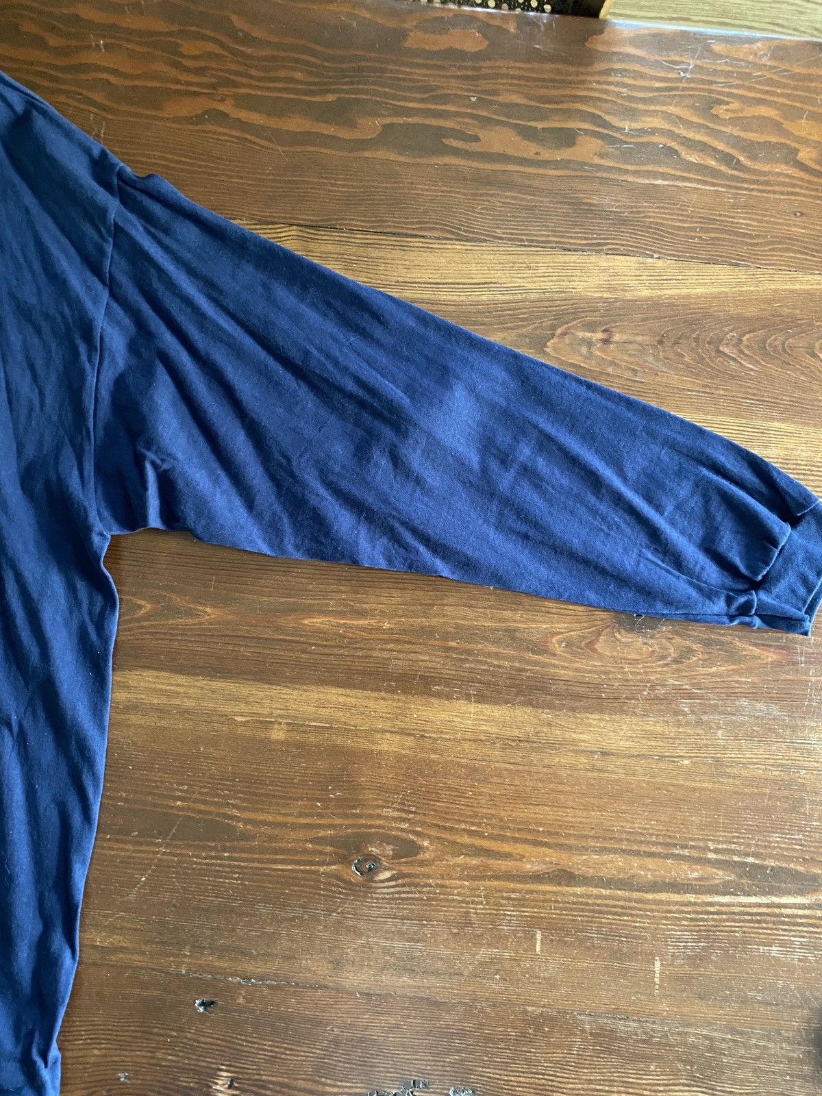 Basic Editions Vintage NWT 90’s Navy Blank Single Stitch Long Sleeve Tee Size US XL / EU 56 / 4 - 8 Thumbnail