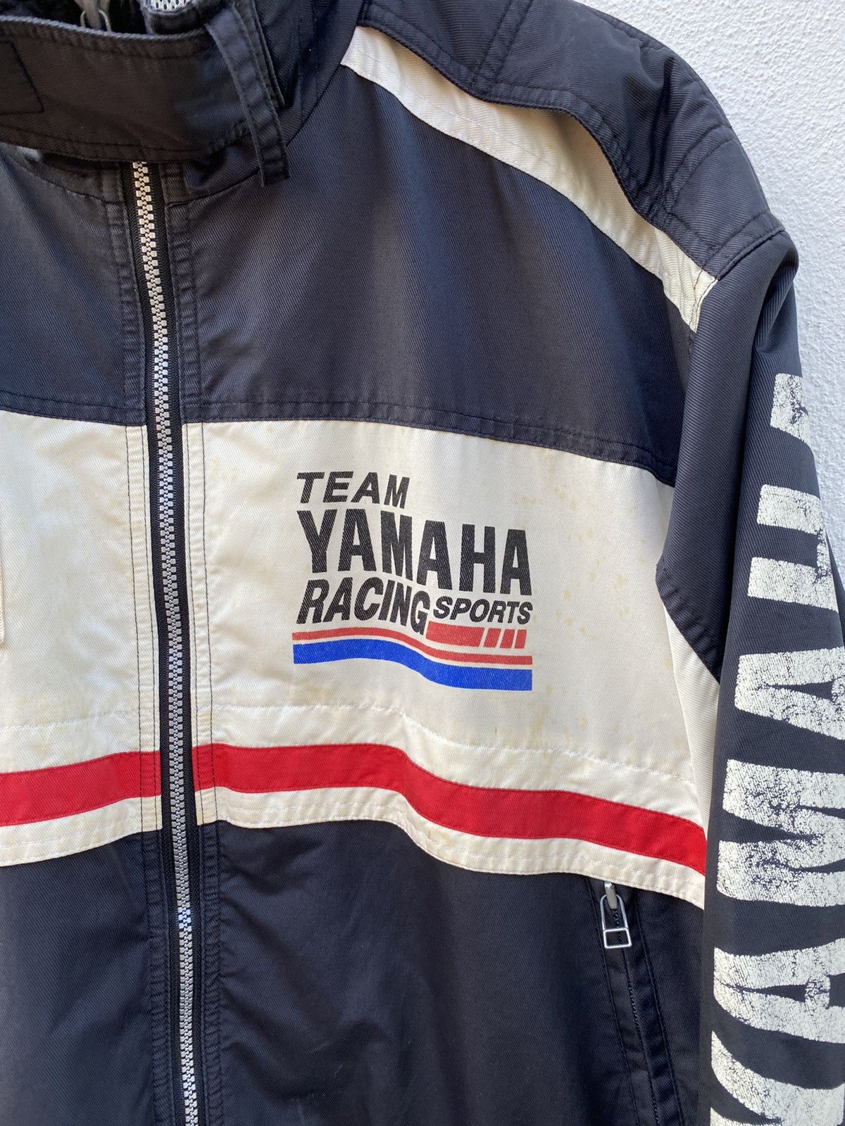Vintage × Yamaha Rare Vintage Team Yamaha racing sports stripe jacket Size US XL / EU 56 / 4 - 3 Thumbnail
