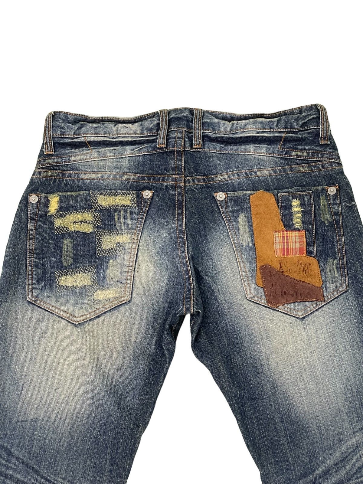 Japanese Brand Patchwork Damage Boro Jeans Urban Craft Regular 1🟦8 Size US 34 / EU 50 - 19 Thumbnail