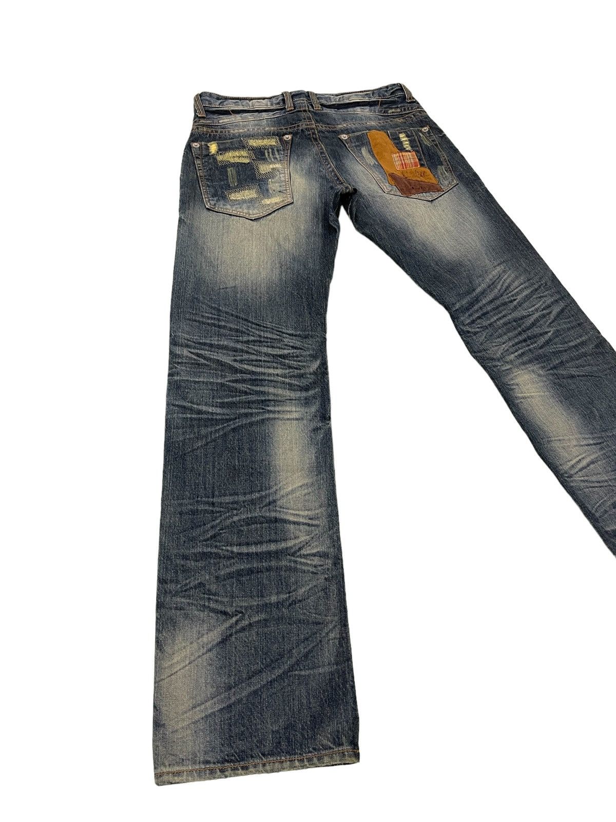 Japanese Brand Patchwork Damage Boro Jeans Urban Craft Regular 1🟦8 Size US 34 / EU 50 - 13 Thumbnail