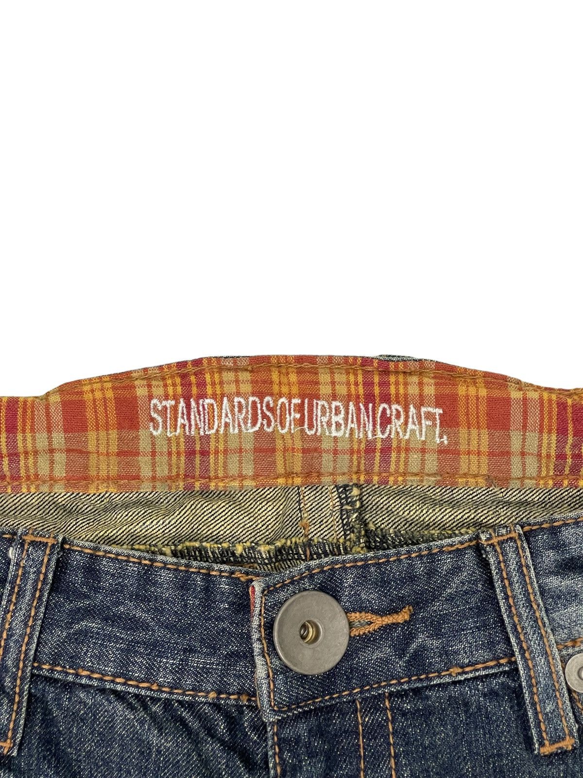 Japanese Brand Patchwork Damage Boro Jeans Urban Craft Regular 1🟦8 Size US 34 / EU 50 - 10 Thumbnail