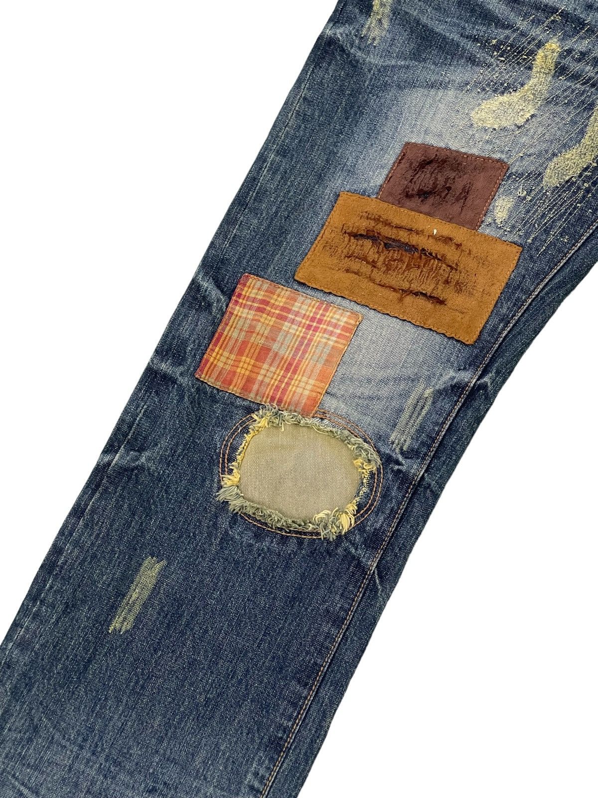 Japanese Brand Patchwork Damage Boro Jeans Urban Craft Regular 1🟦8 Size US 34 / EU 50 - 7 Thumbnail