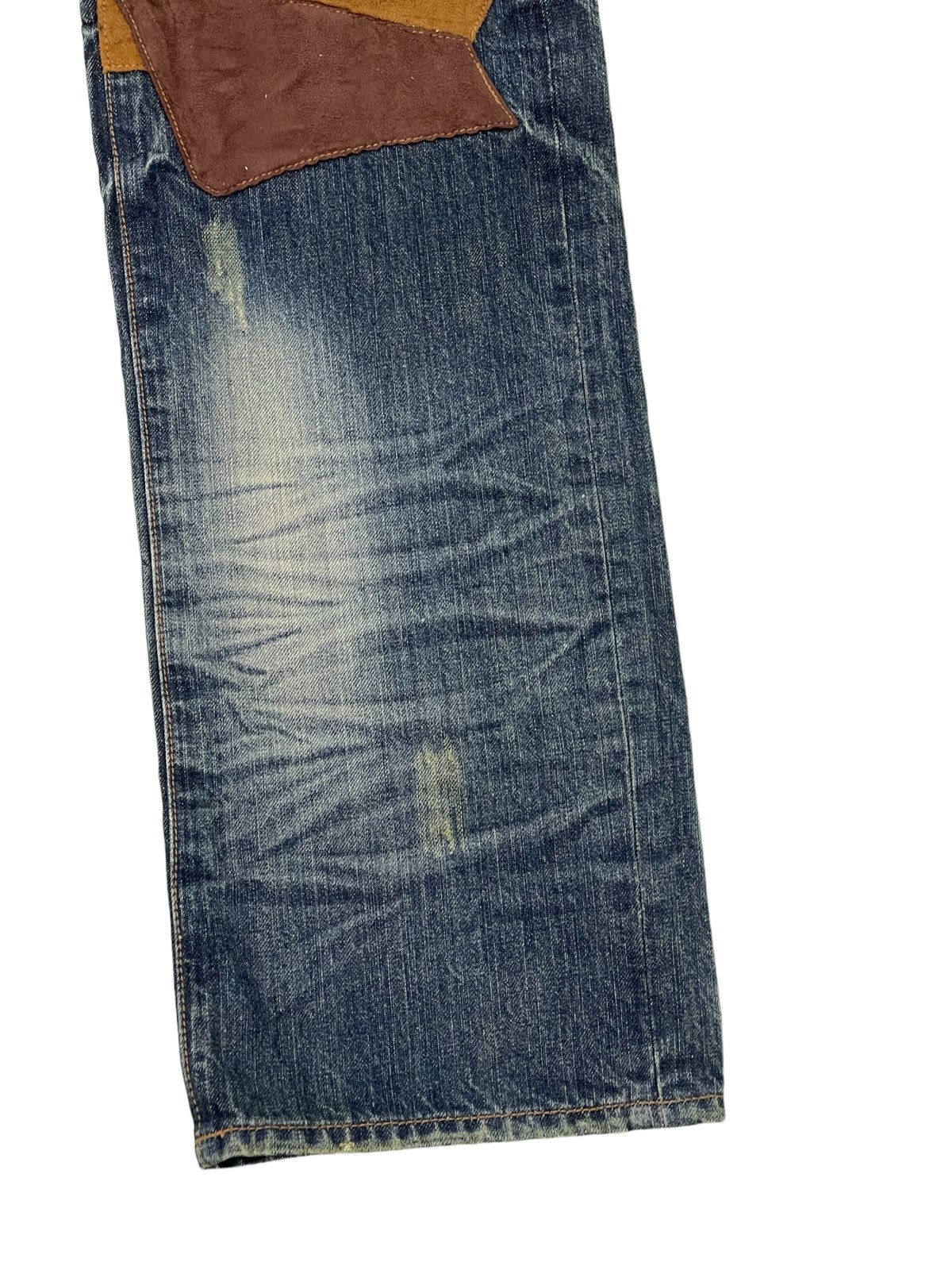 Japanese Brand Patchwork Damage Boro Jeans Urban Craft Regular 1🟦8 Size US 34 / EU 50 - 4 Thumbnail