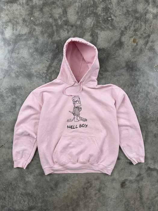 Pink 2024 hellboy hoodie