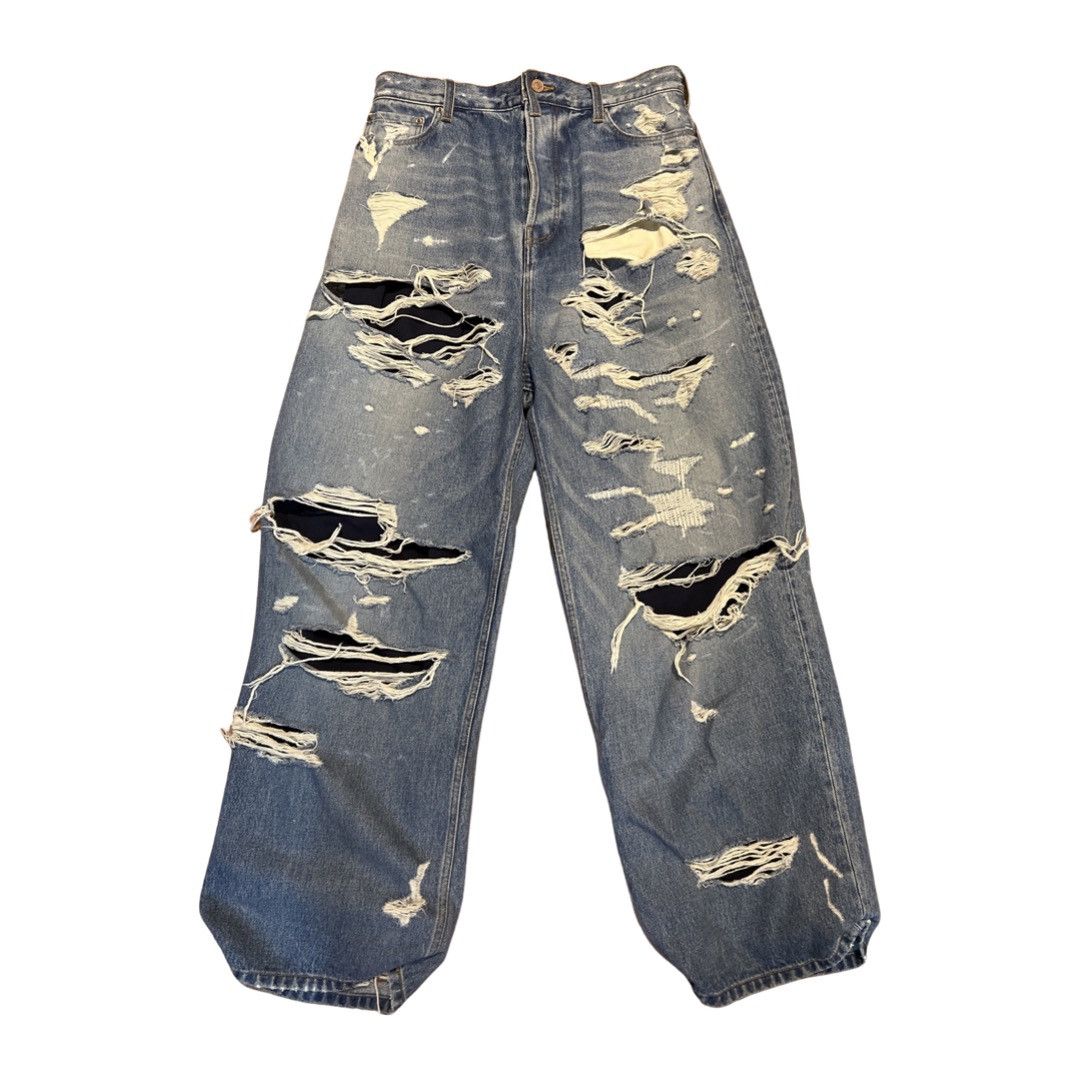 Balenciaga BALENCIAGA FW21 DISTRESSED DENIM Size US 34 / EU 50 - 8 Thumbnail