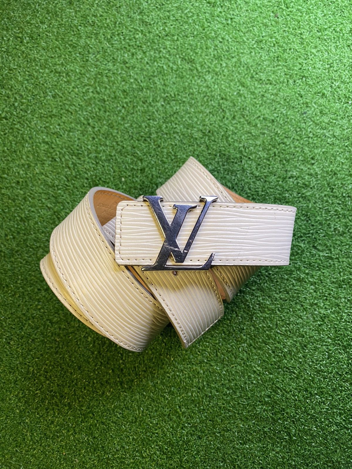 Louis Vuitton Epi Leather LV Initiales Belt Grailed