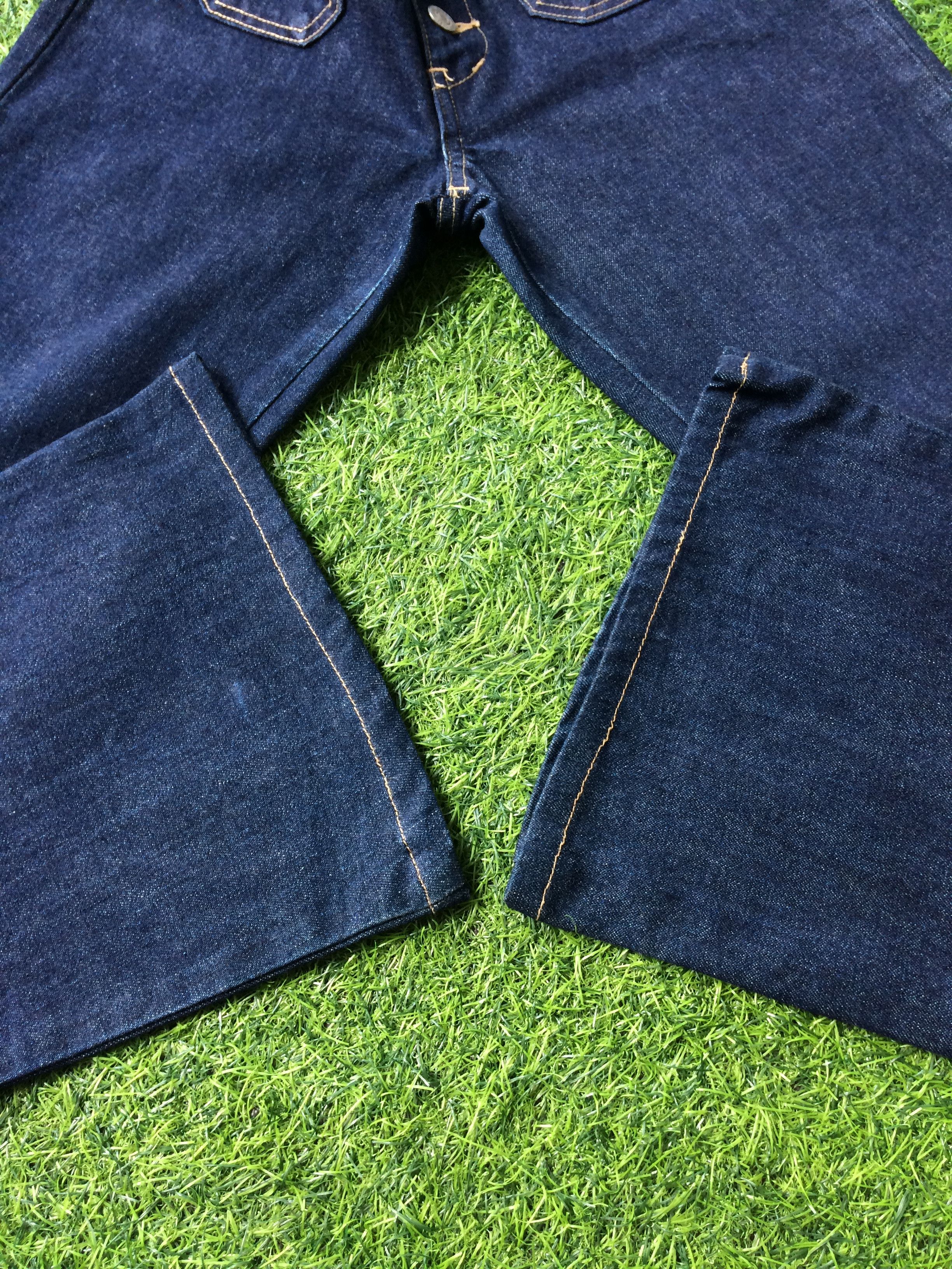 Japanese Brand Super Flare Japan Sailor Dark Blue Denim Jeans #B-528 Size 25" / US 0 / IT 36 - 7 Thumbnail