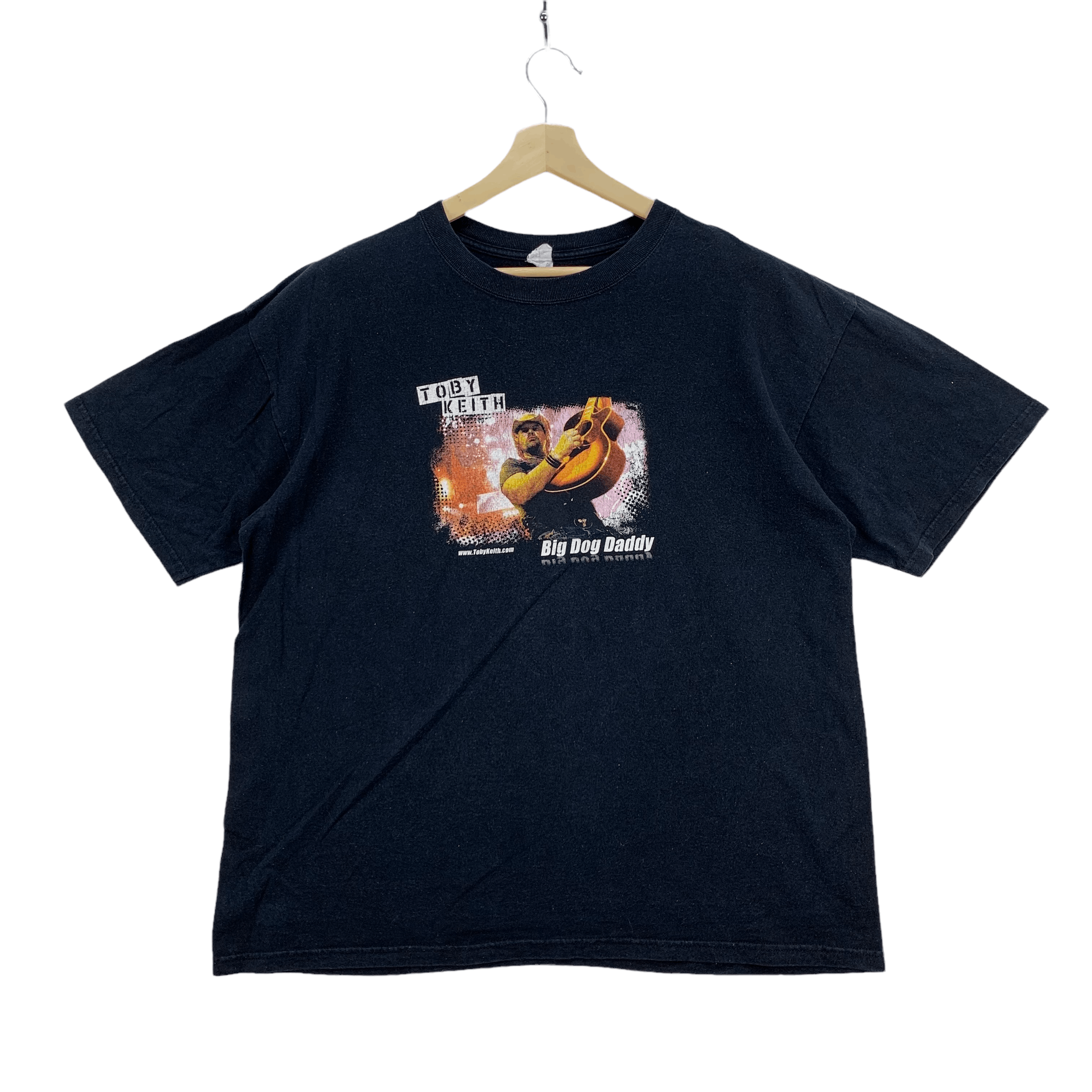 image of Anvil x Band Tees Toby Keith Big Dog Daddy Printed T Shirts 3817-132 in Black, Men's (Size XL)