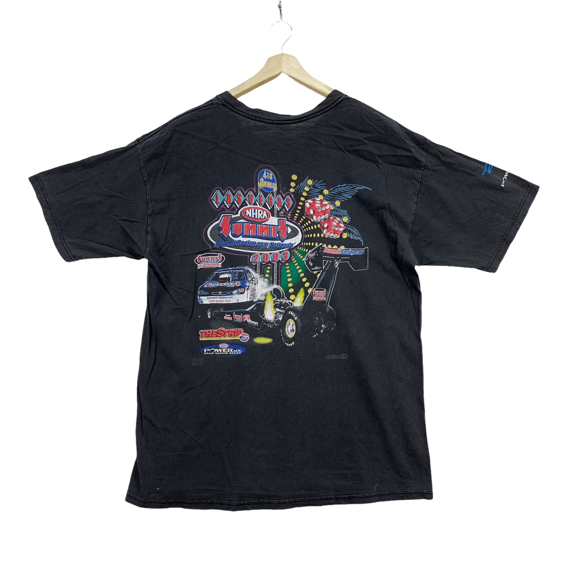 image of Gildan x Racing Vintage Nhra Summit Racing Las Vegas Tee 3812-132 in Black, Men's (Size XL)