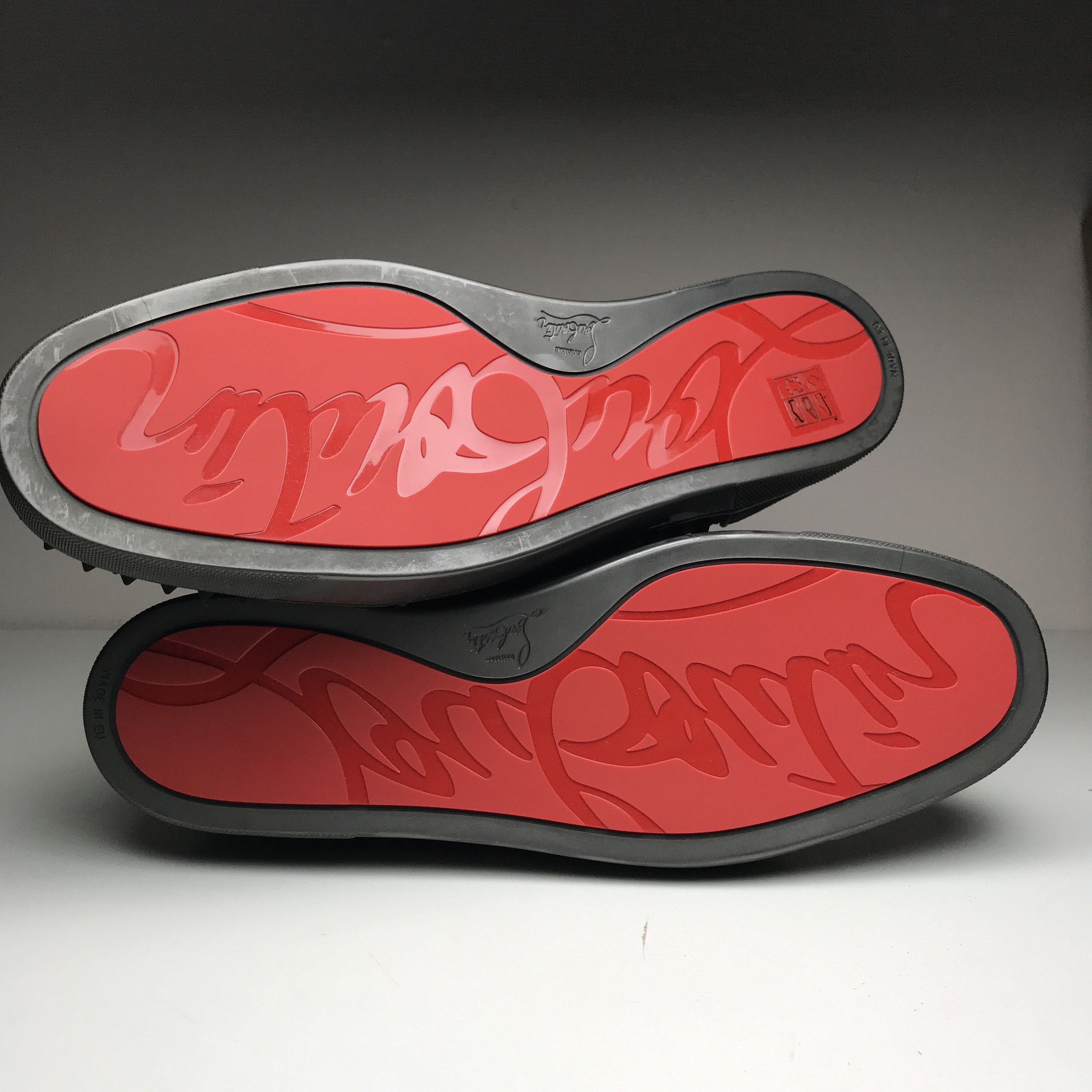 Christian Louboutin 14.5 Louis Orlato Flat Veau - Fusain - Size 47.5 Size US 14 / EU 47 - 7 Thumbnail