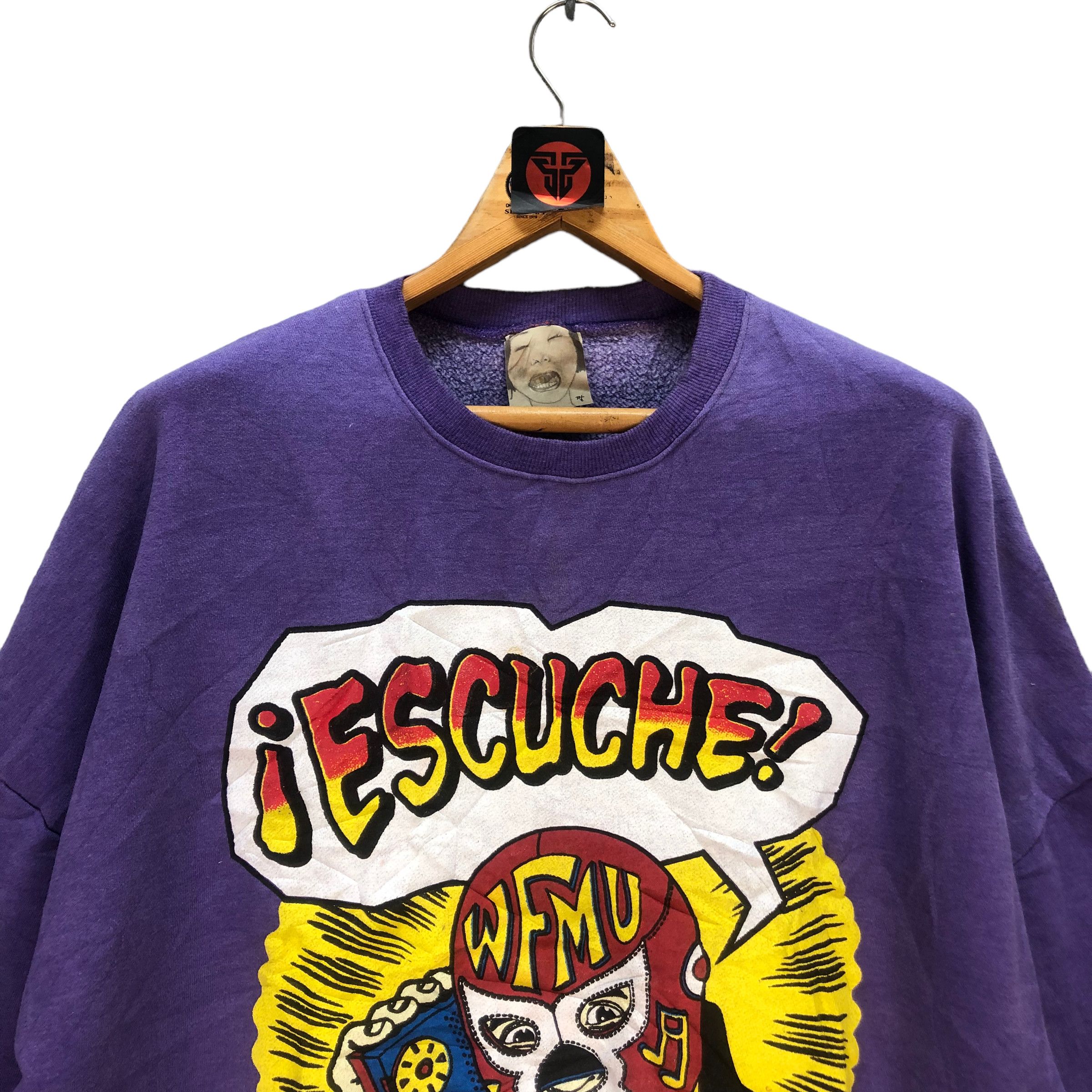Japanese Brand WFMU FM GRAPHIC SWEATSHIRTS NICE DESIGN #7072-108 Size US XL / EU 56 / 4 - 2 Thumbnail