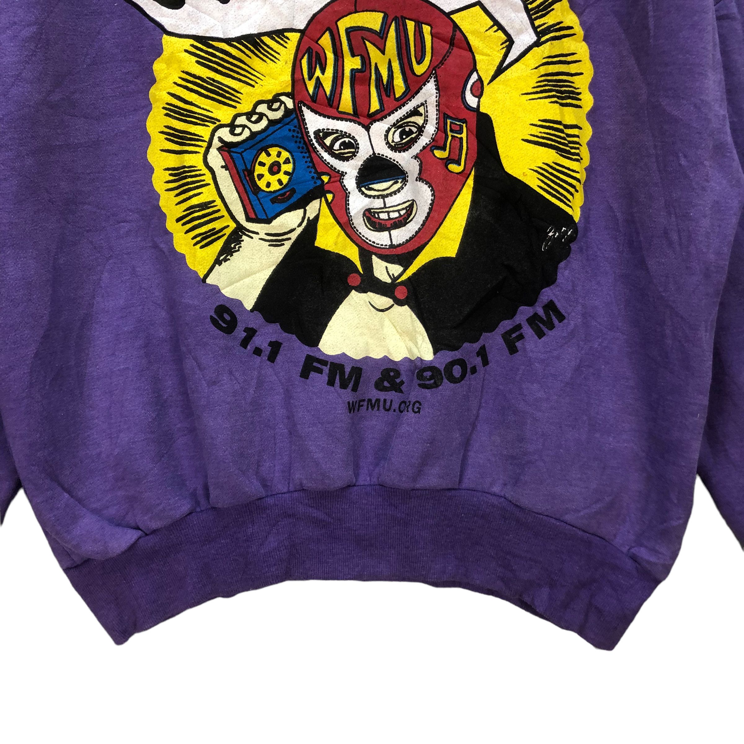 Japanese Brand WFMU FM GRAPHIC SWEATSHIRTS NICE DESIGN #7072-108 Size US XL / EU 56 / 4 - 4 Thumbnail