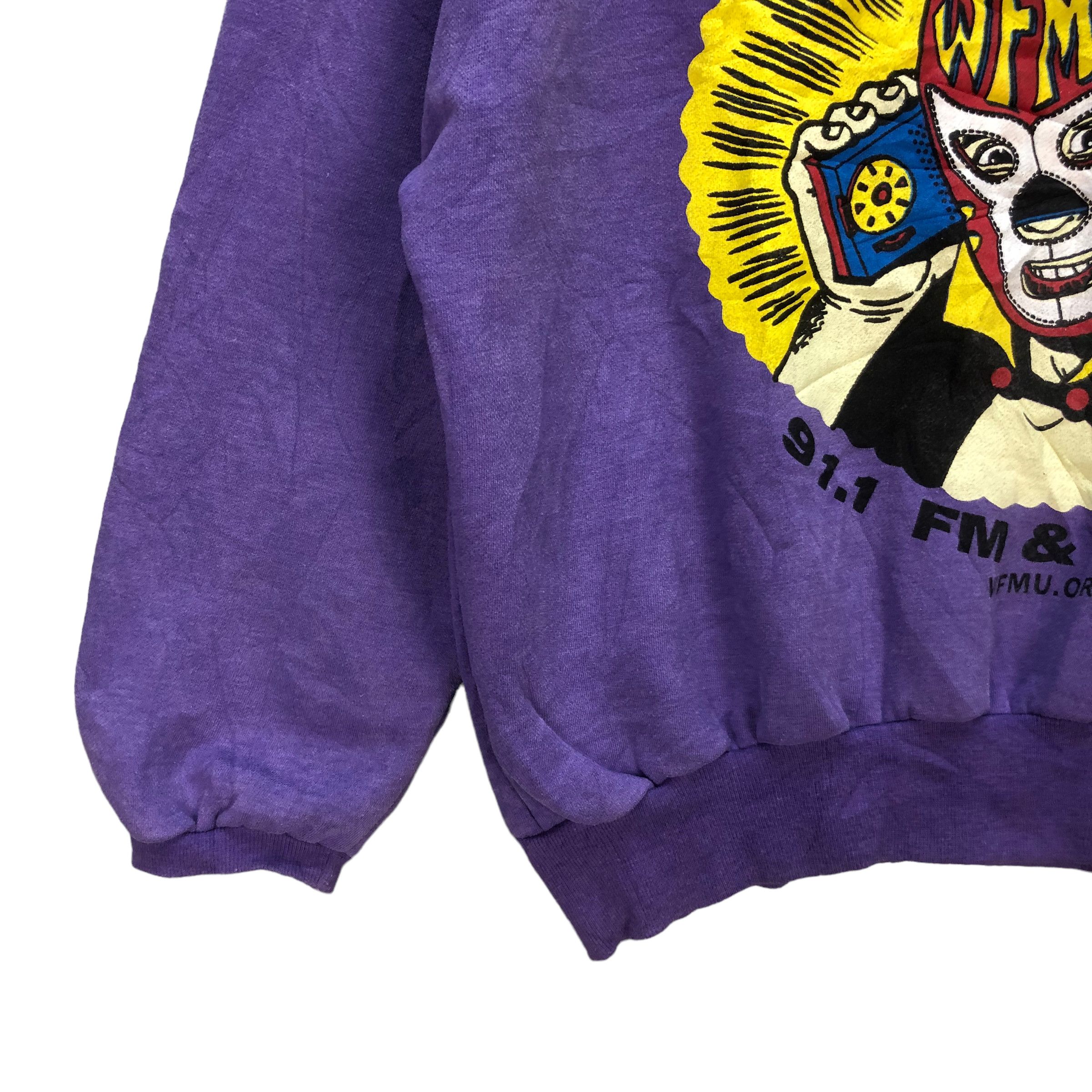 Japanese Brand WFMU FM GRAPHIC SWEATSHIRTS NICE DESIGN #7072-108 Size US XL / EU 56 / 4 - 5 Thumbnail