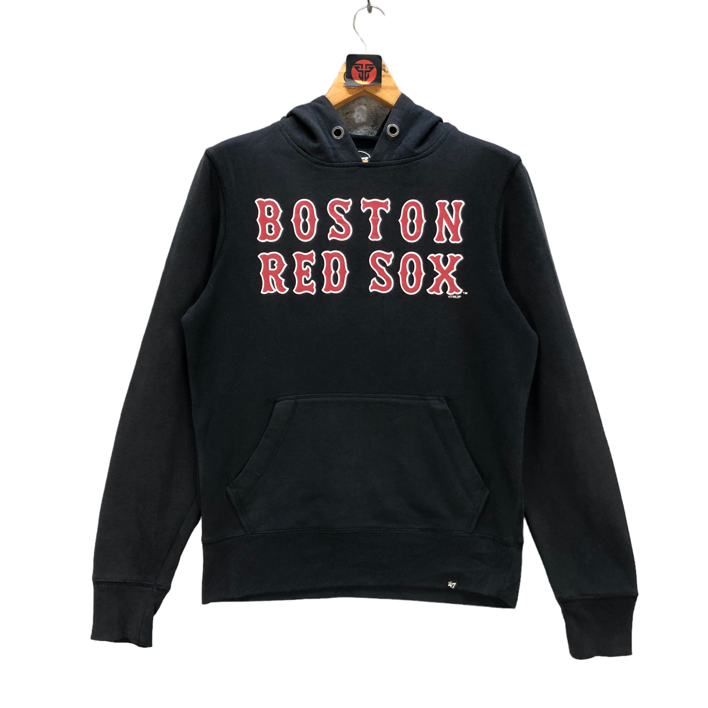 Boston Red Sox MLB Baseball Hoodie Longsleeve Sweatshirt Top '47 Mens size S