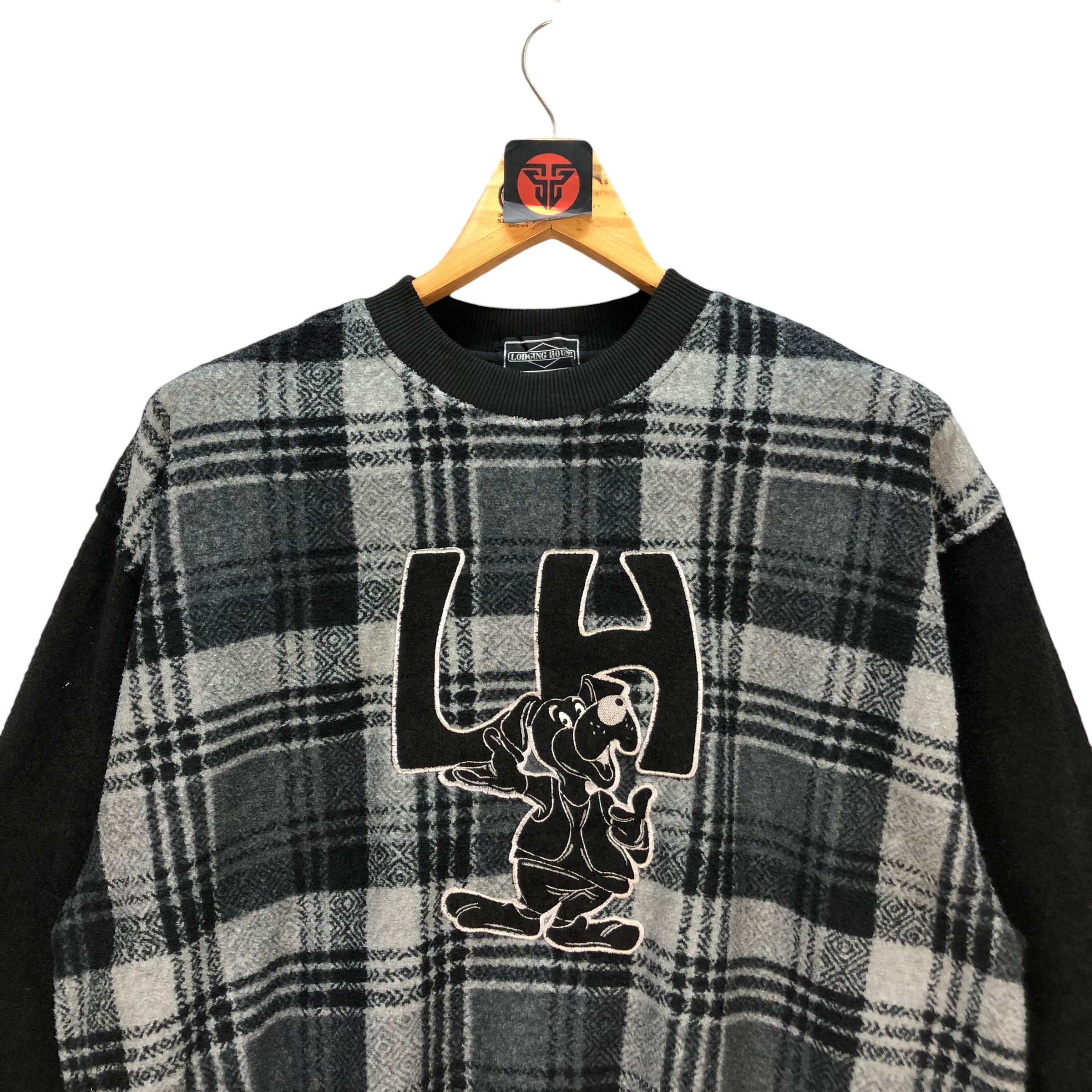Japanese Brand LODGING HOUSE BIG LOGO TARTAN SWEATSHIRTS #7089-109 Size US L / EU 52-54 / 3 - 2 Thumbnail