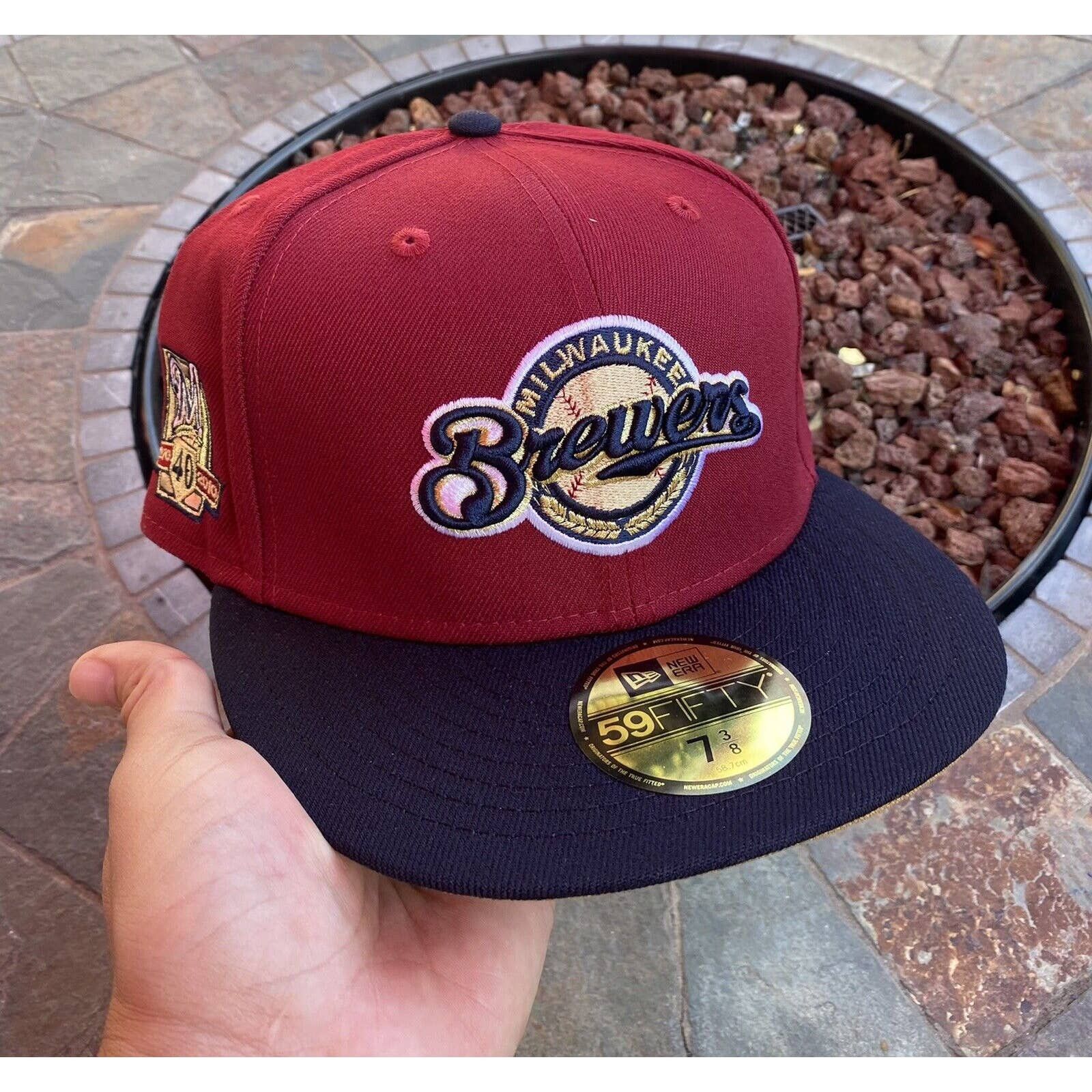 Topperz Milwaukee Braves Good Brews Edition New Era 59Fifty Fitted Hat 7  3/8