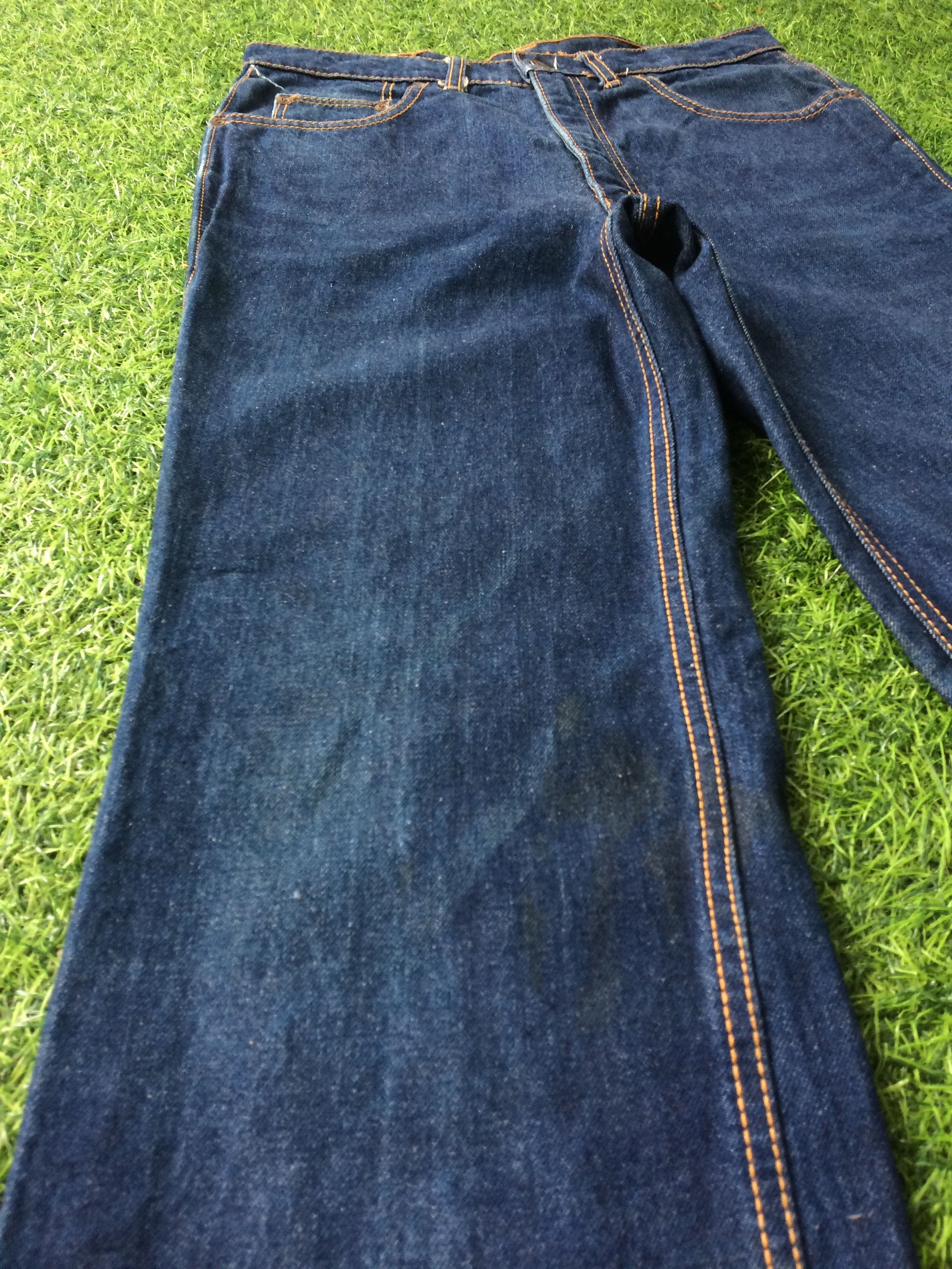 Big John × Japanese Brand × Vintage Bootcut Japan Dark Blue Denim Jeans #B-570 Size US 29 - 6 Thumbnail