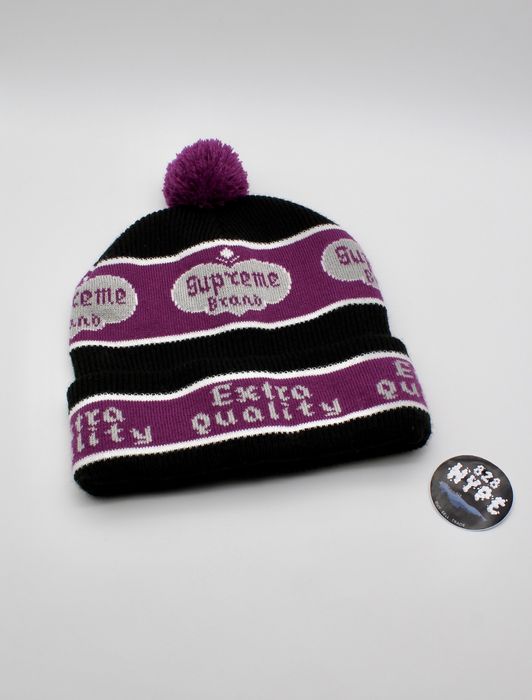 Supreme Black/Purple Extra Quality Beanie | Grailed