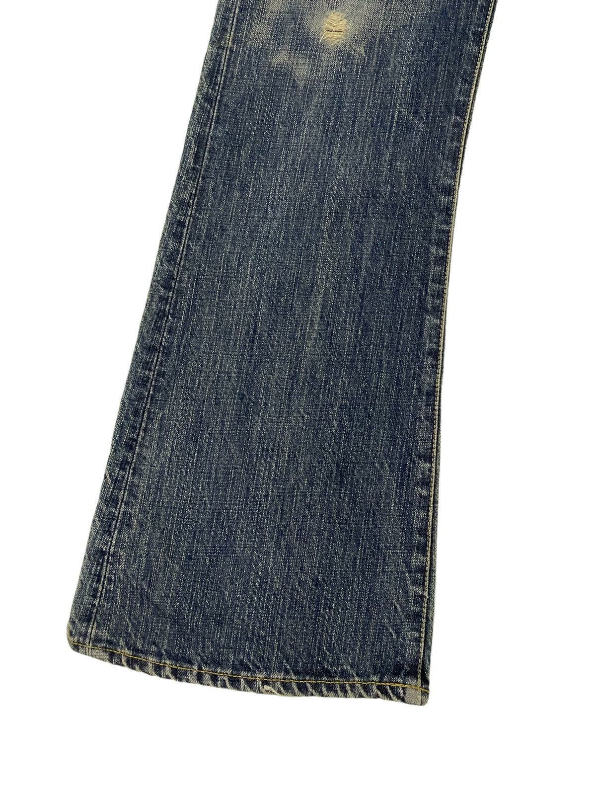Japanese Brand Flare Jeans Justin OG Denim Distressed Boot Cut 1🟦8 Size US 33 - 5 Thumbnail