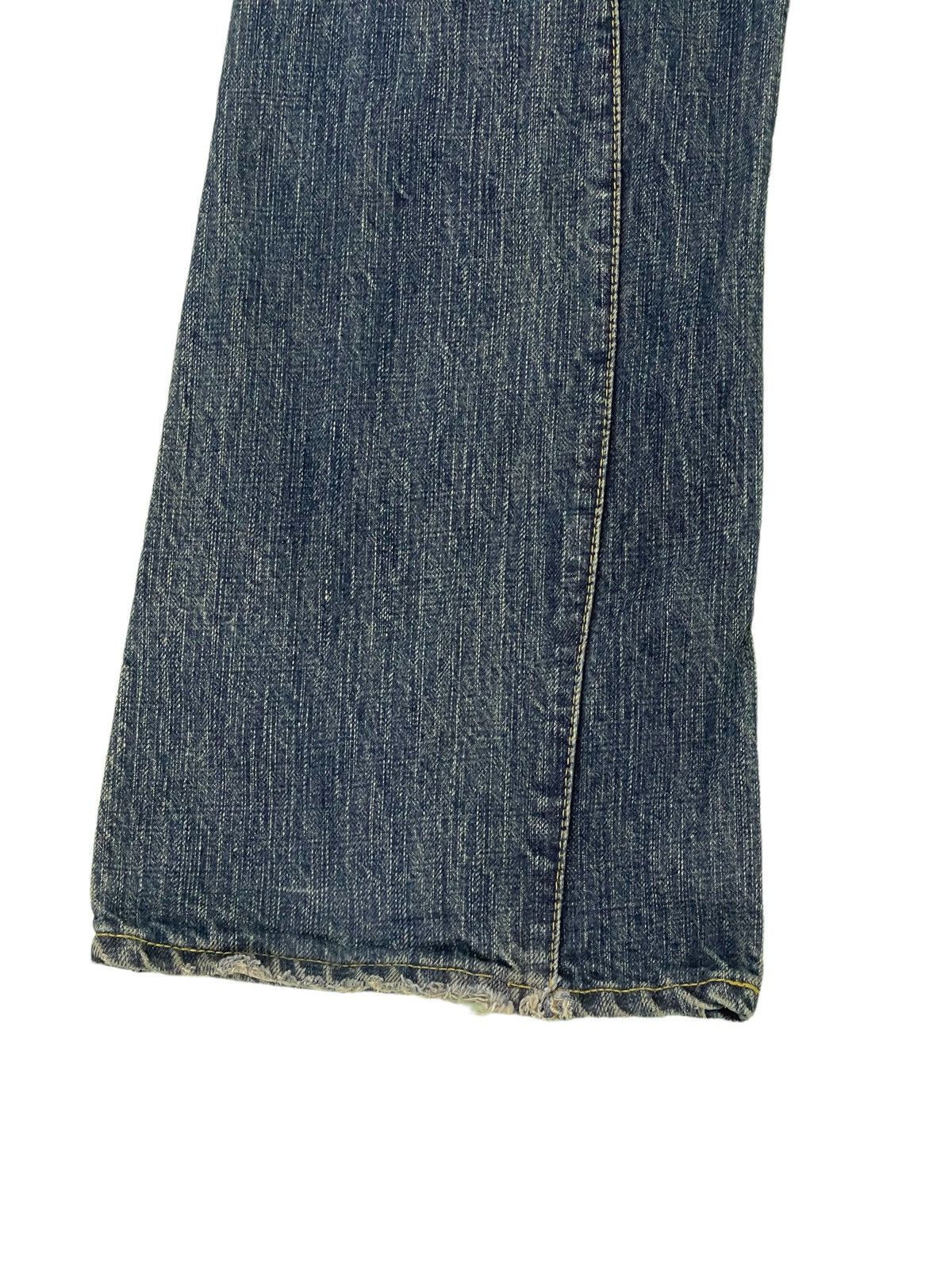 Japanese Brand Flare Jeans Justin OG Denim Distressed Boot Cut 1🟦8 Size US 33 - 17 Thumbnail