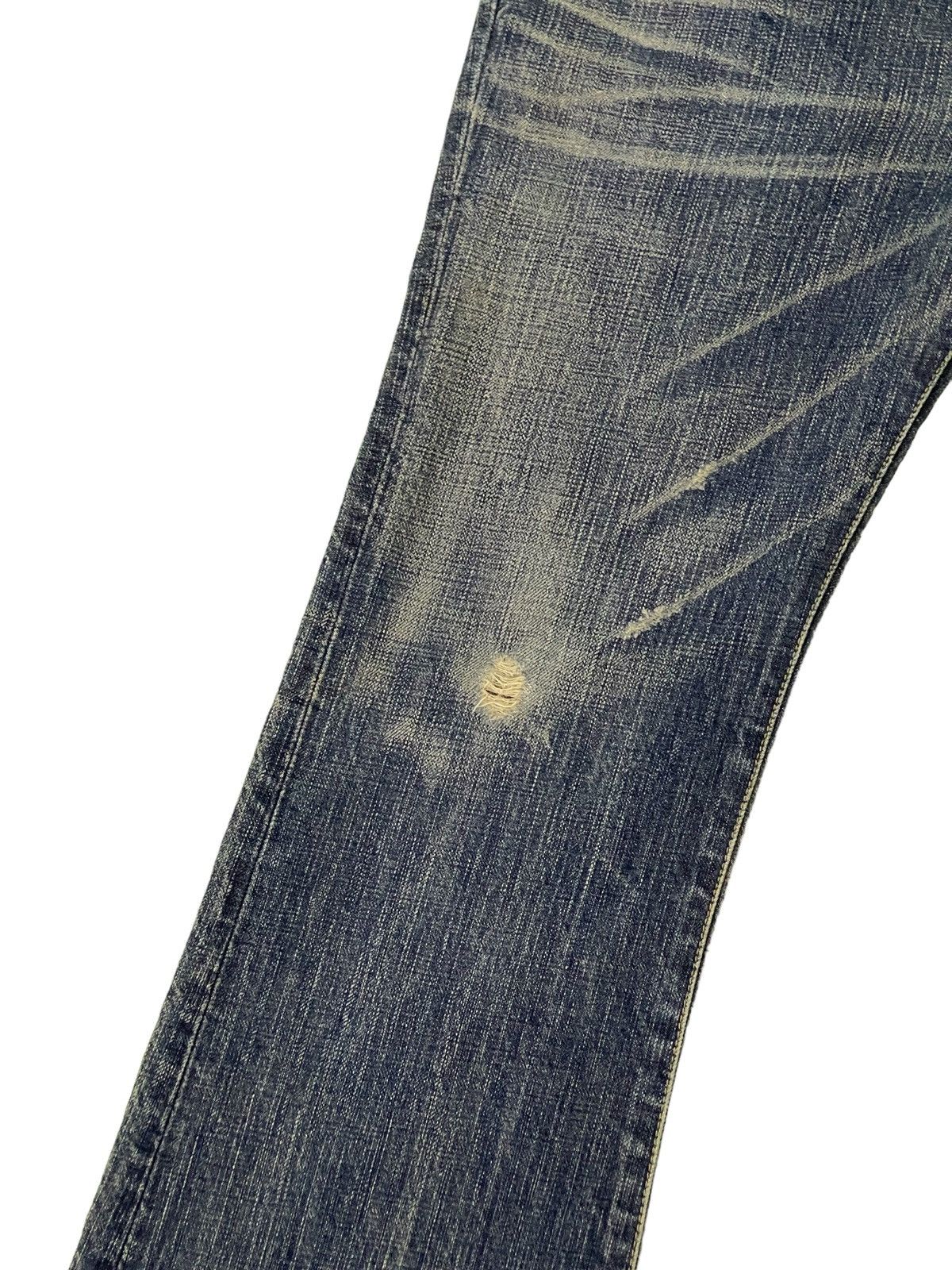 Japanese Brand Flare Jeans Justin OG Denim Distressed Boot Cut 1🟦8 Size US 33 - 7 Thumbnail