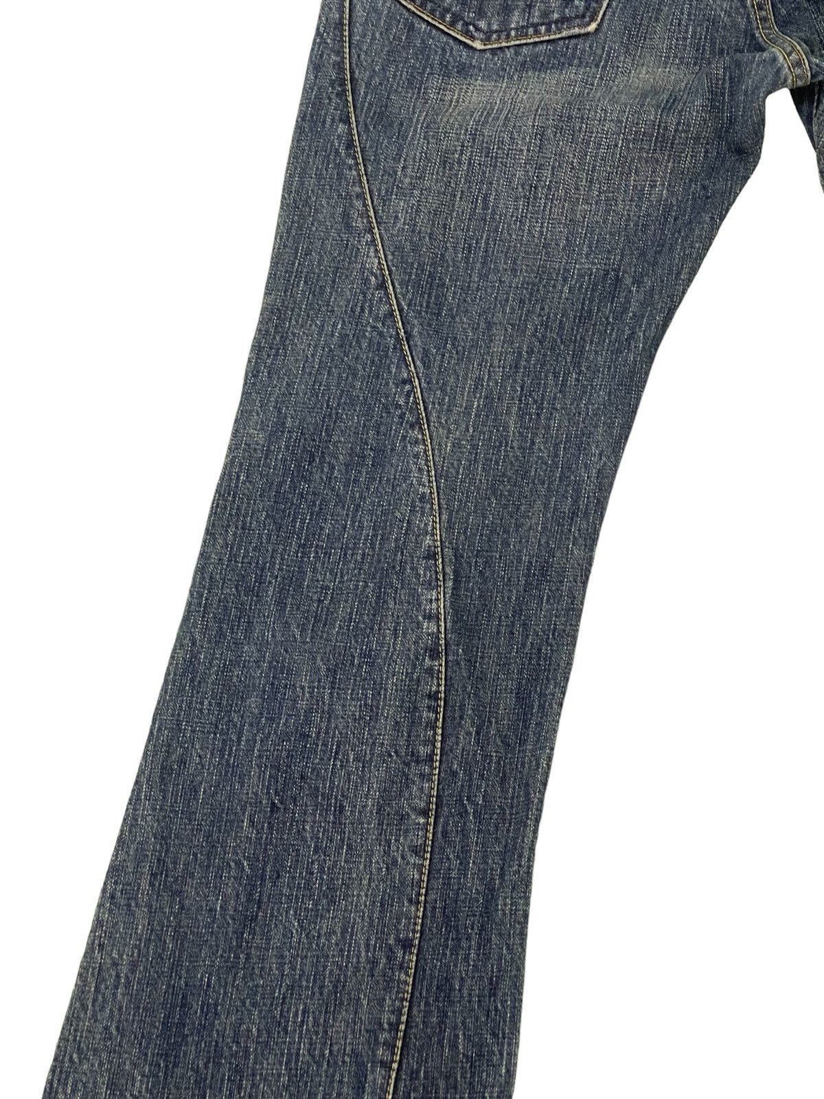 Japanese Brand Flare Jeans Justin OG Denim Distressed Boot Cut 1🟦8 Size US 33 - 19 Thumbnail