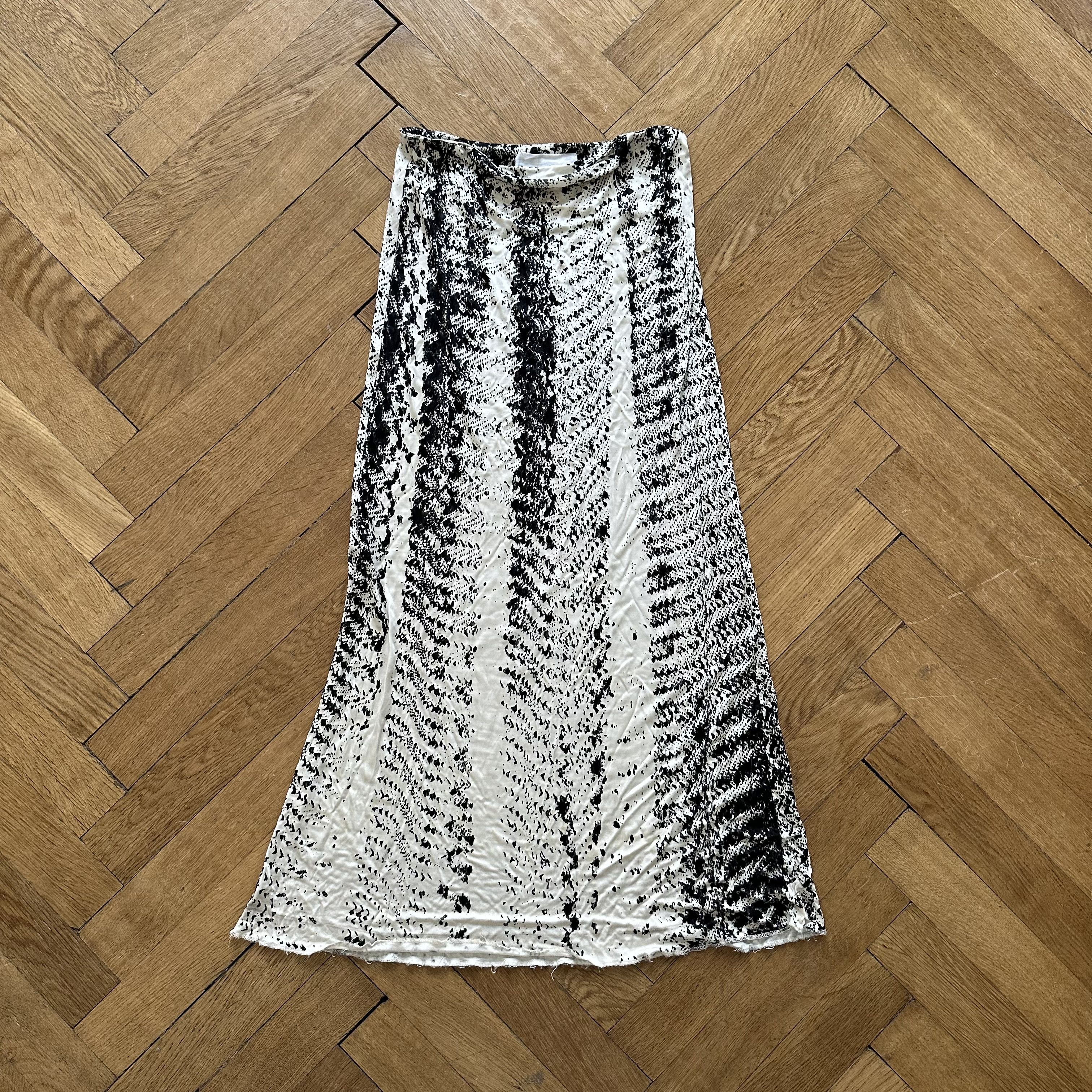 SS96 Tromp L'oeil Tire Digital Print Viscose Skirt