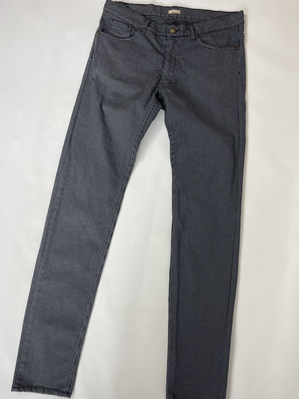 John Galliano Galliano made in Italy houndstooth pattern luxury pants Size US 34 / EU 50 - 11 Thumbnail