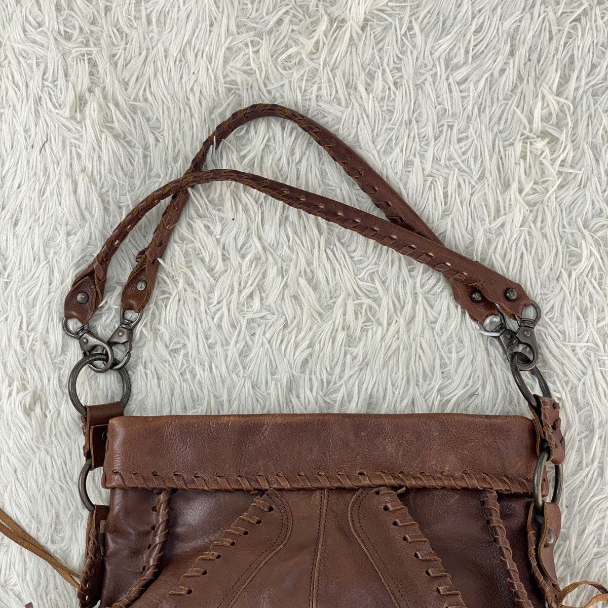 Alfredo Bannister Alfredo Bannister Leather Handbag Size ONE SIZE - 8 Thumbnail