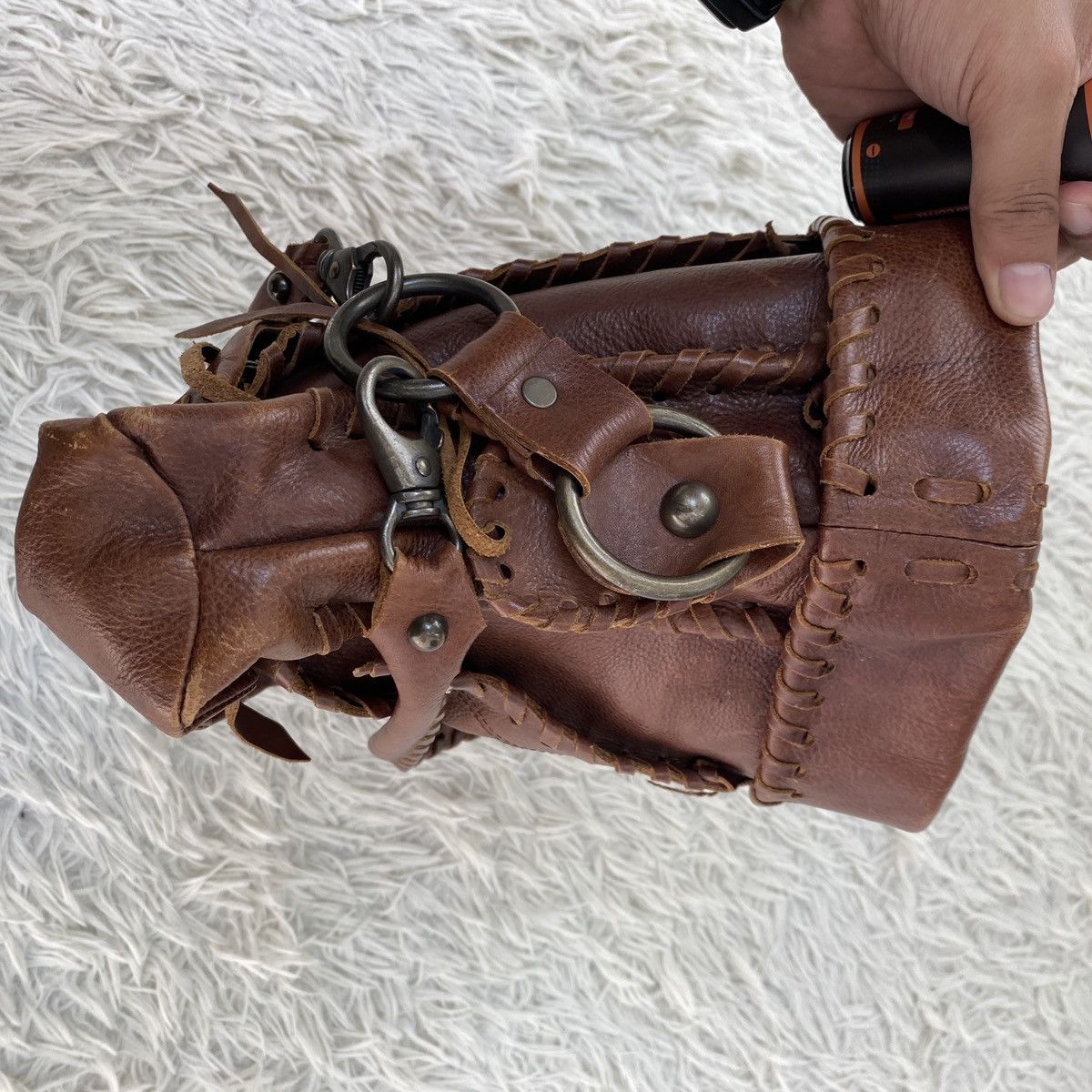 Alfredo Bannister Alfredo Bannister Leather Handbag Size ONE SIZE - 14 Thumbnail