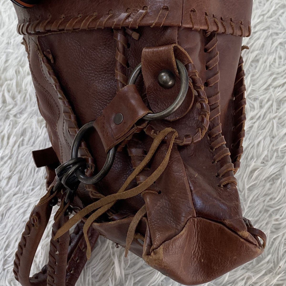Alfredo Bannister Alfredo Bannister Leather Handbag Size ONE SIZE - 15 Thumbnail