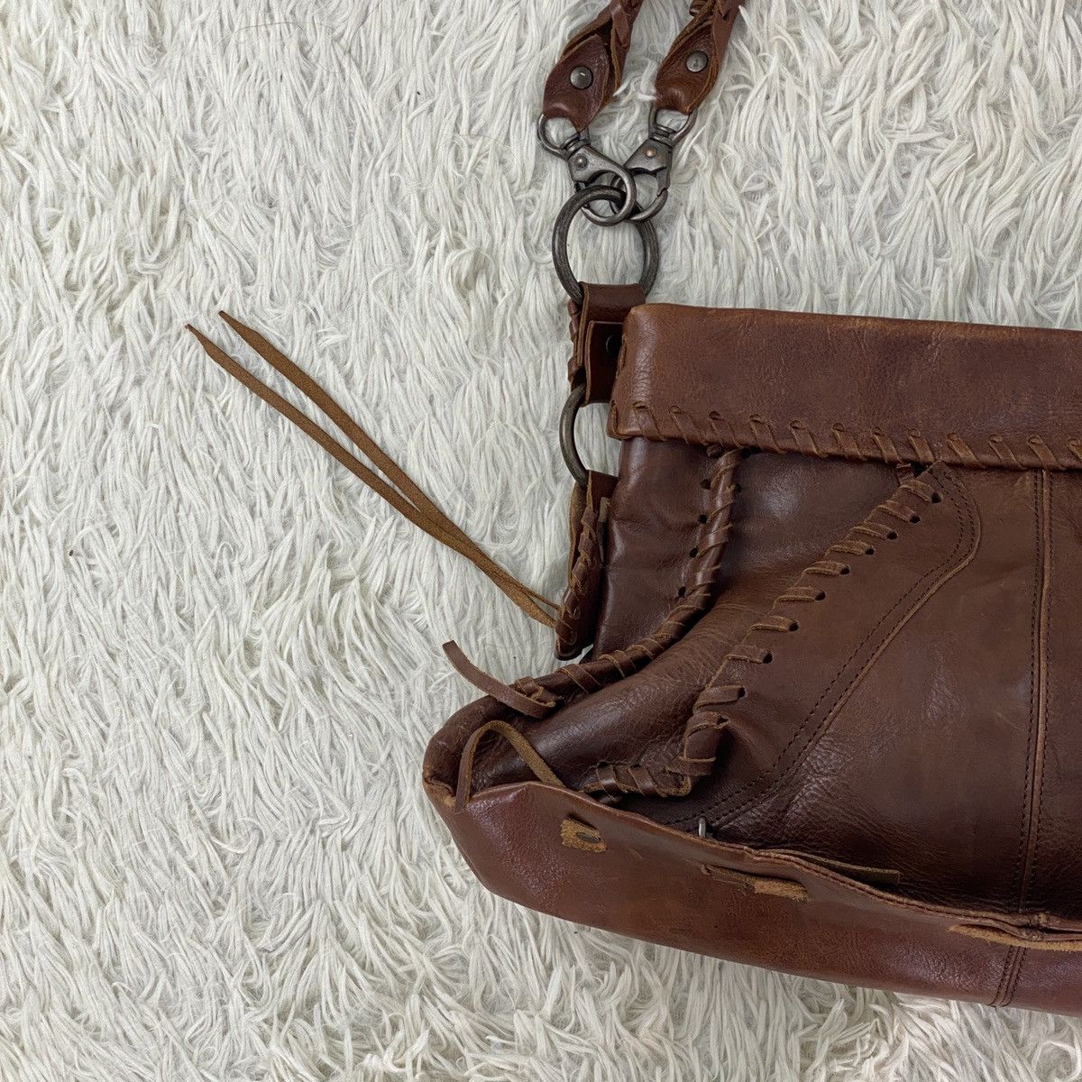 Alfredo Bannister Alfredo Bannister Leather Handbag Size ONE SIZE - 9 Thumbnail