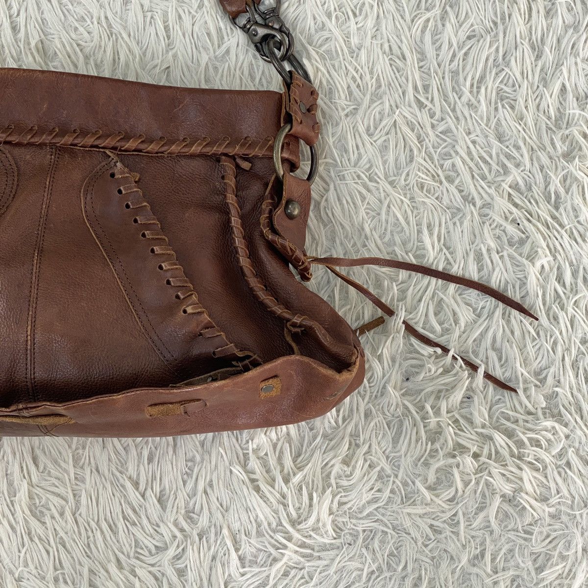 Alfredo Bannister Alfredo Bannister Leather Handbag Size ONE SIZE - 5 Thumbnail