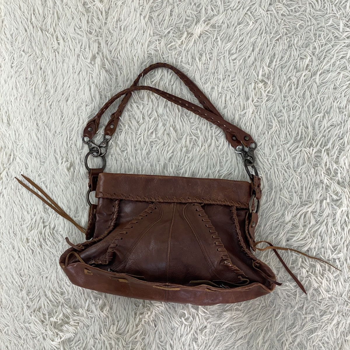 Alfredo Bannister Alfredo Bannister Leather Handbag Size ONE SIZE - 7 Thumbnail