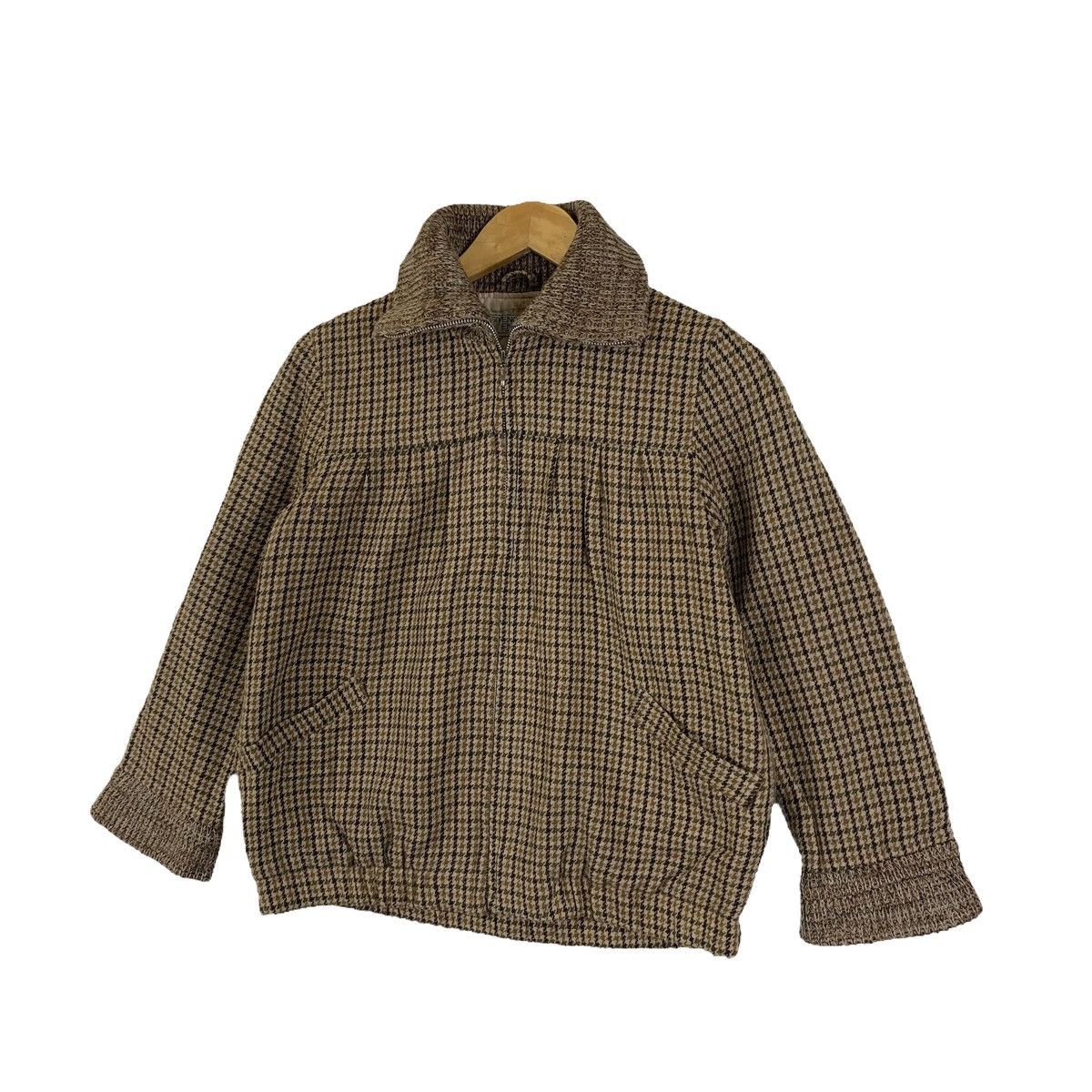 Givenchy × Vintage GIVENCHY ENFANTS Tartan Design Zipper Wool Bomber Jacket Size L / US 10 / IT 46 - 4 Thumbnail