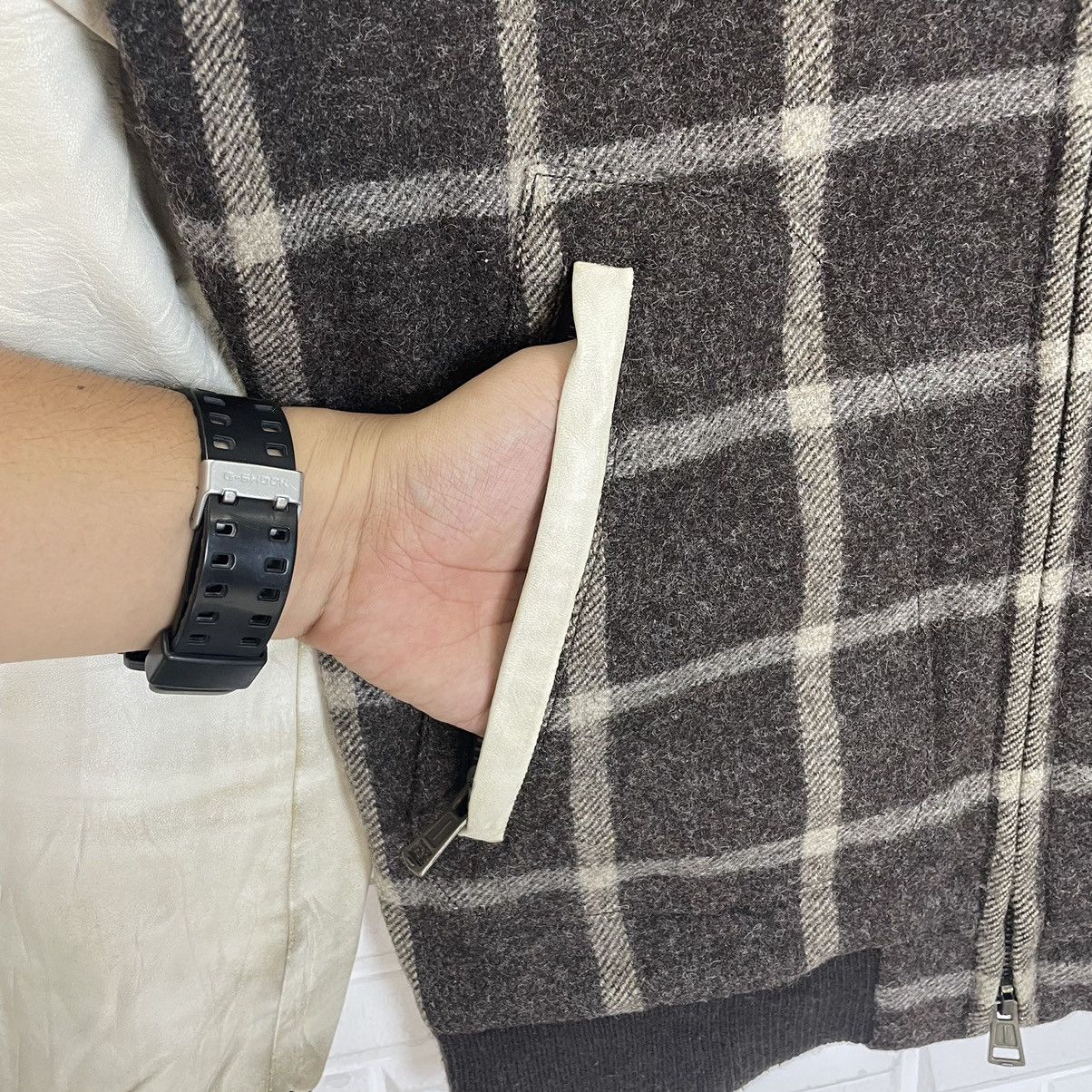 Flannel Japanese Flannel Wool Leather Jacket Size US M / EU 48-50 / 2 - 8 Thumbnail