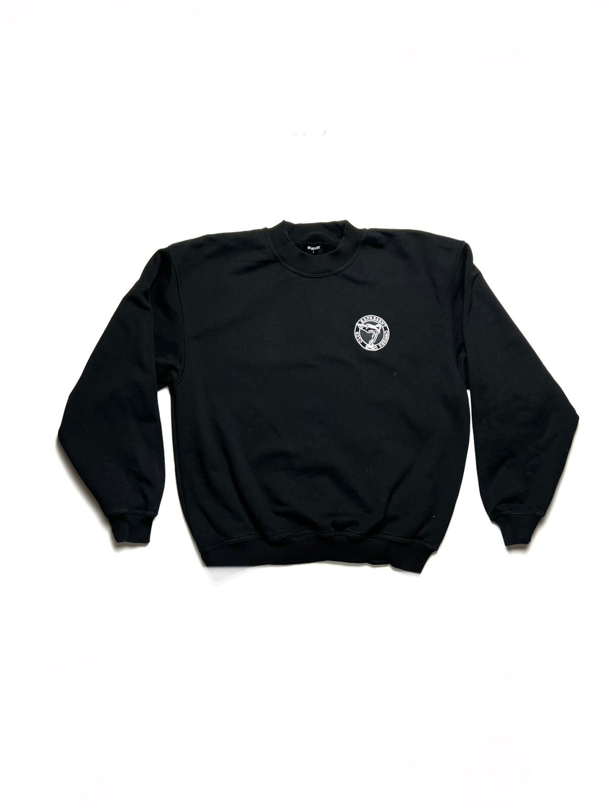 Pre-owned Represent Clo Represent Owners Club Small Logo Oversized Crewneck In Black