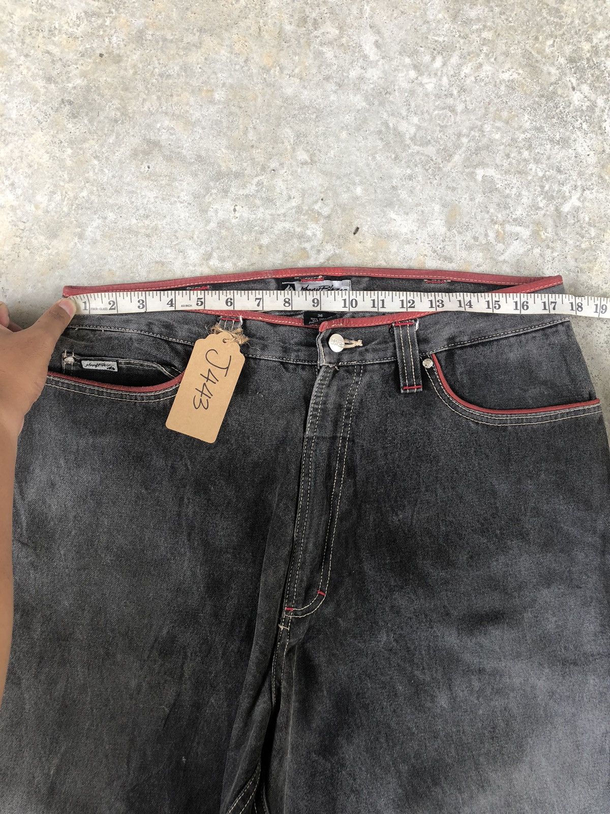 Vintage Y2k Johnny Blaze Baggy Jeans hip hop Distressed Size US 35 - 18 Thumbnail