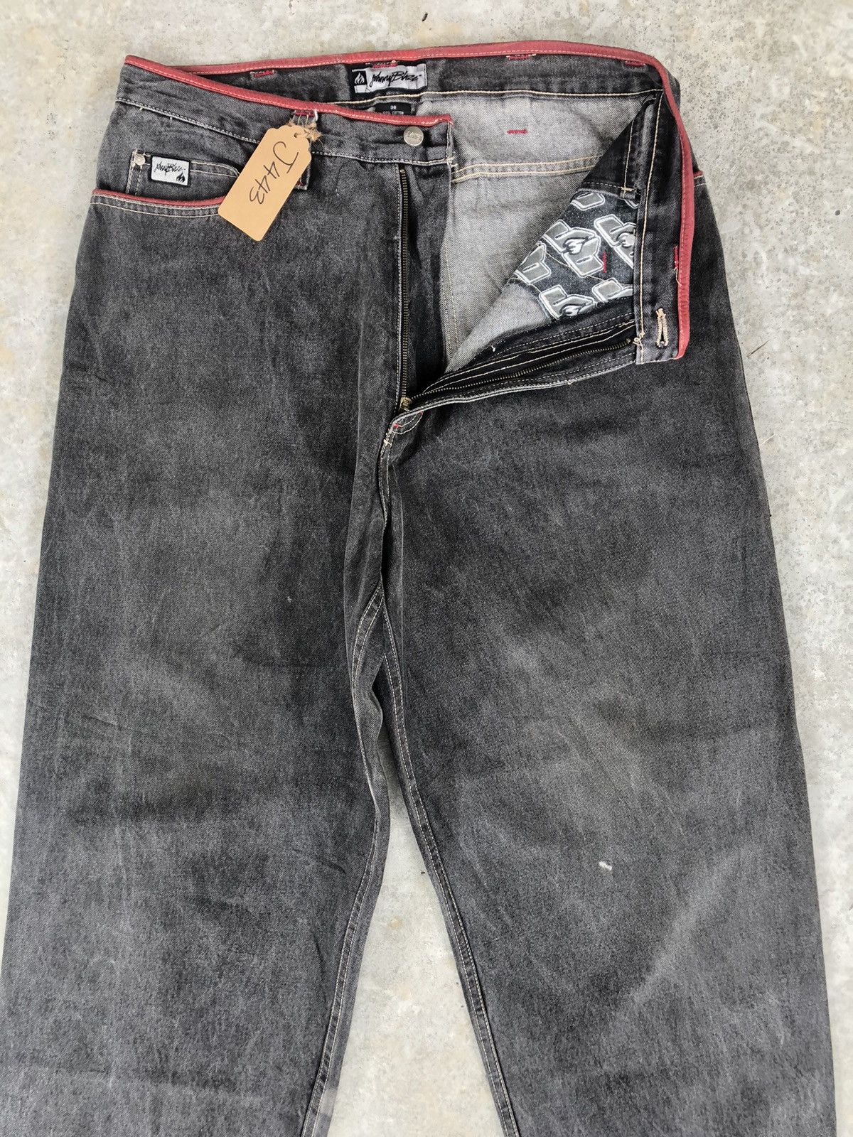 Vintage Y2k Johnny Blaze Baggy Jeans hip hop Distressed Size US 35 - 3 Thumbnail