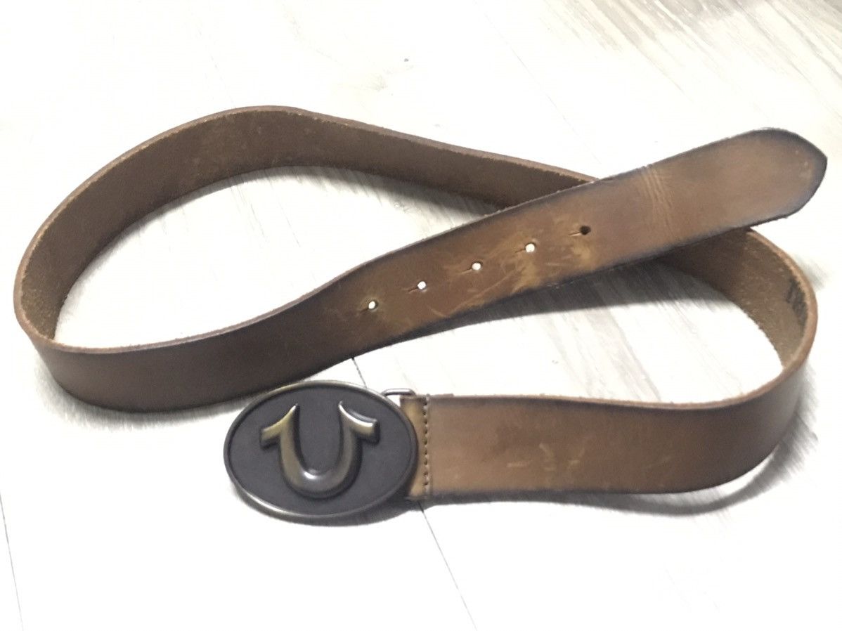 True Religion HOT 🥵 🔥 TRUE RELIGION LOGO BELT Size 30 - 4 Thumbnail