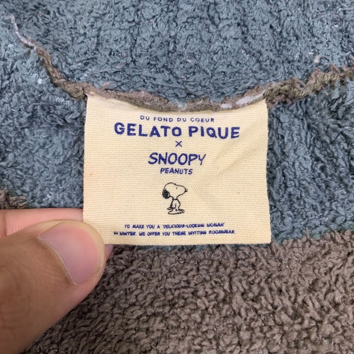 Cartoon Network × Peanuts × Vintage GELATO PIQUE x Snoopy Peanuts Cartoon Fleece Sweatshirt Size US L / EU 52-54 / 3 - 5 Thumbnail